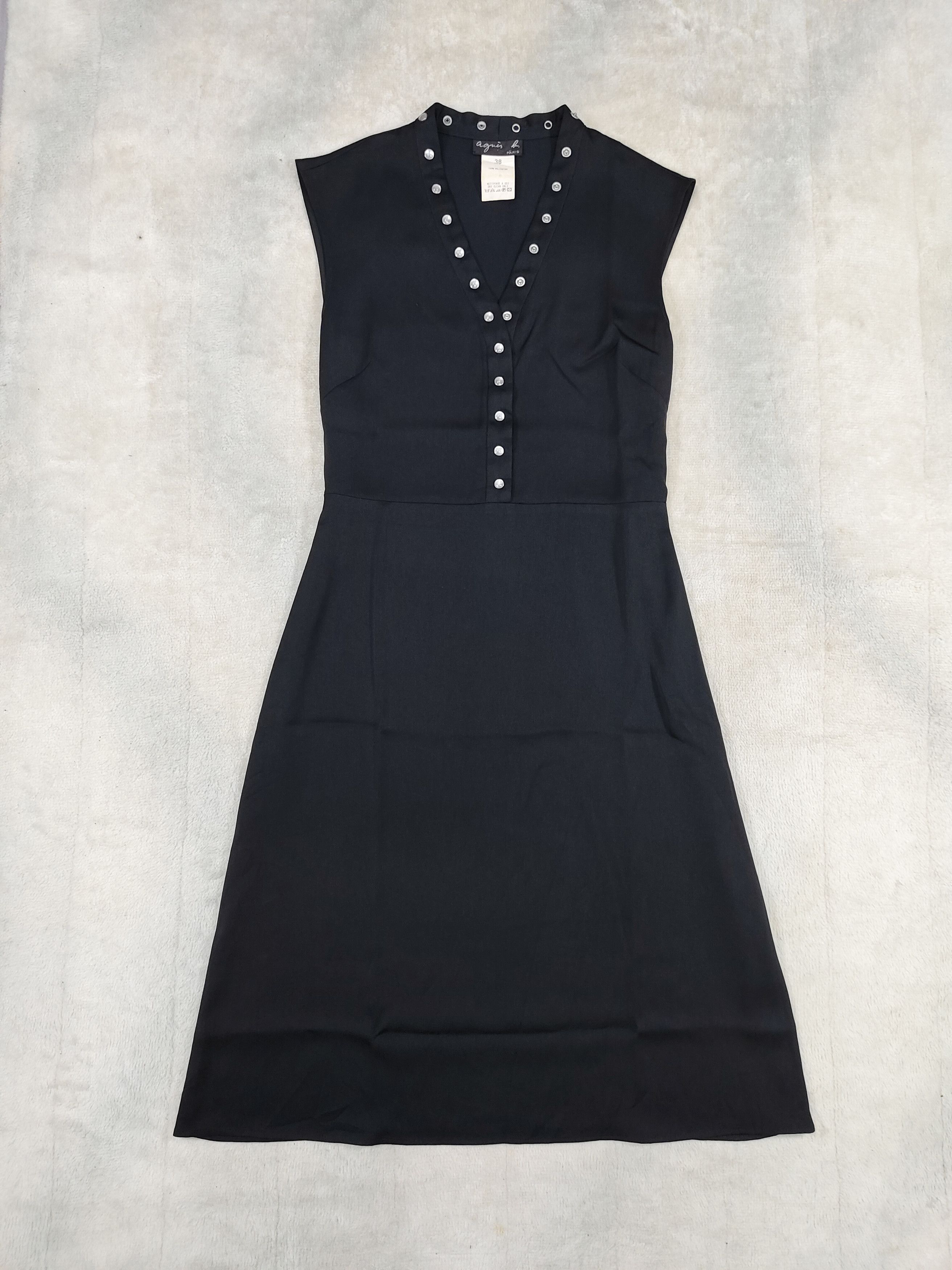agnes b. 90s Agnes B- Archive Pearl Button Minimalist Dress Size S / US 4 / IT 40 - 5 Thumbnail