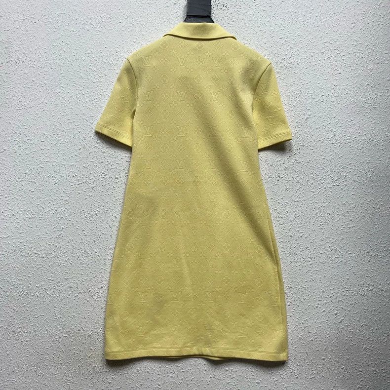 Louis Vuitton Louis Vuitton Yellow full-print knit polo dress Size M / US 6-8 / IT 42-44 - 2 Thumbnail
