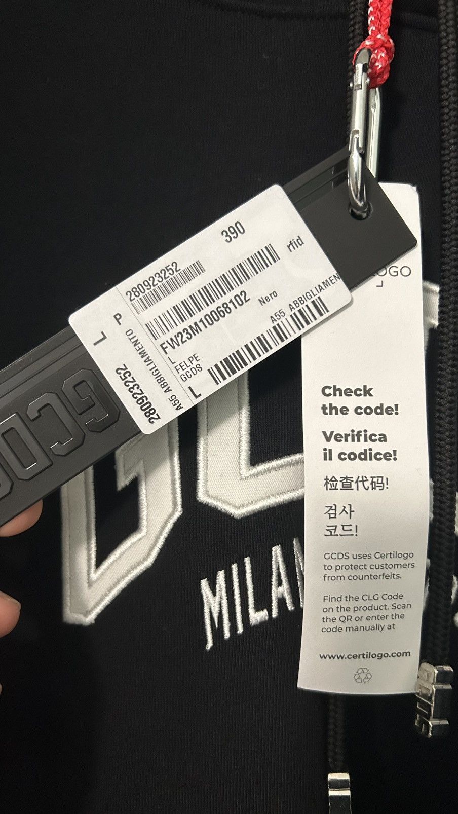 GCDS GCDS Hoodie Milano 2024 Size US L / EU 52-54 / 3 - 3 Thumbnail
