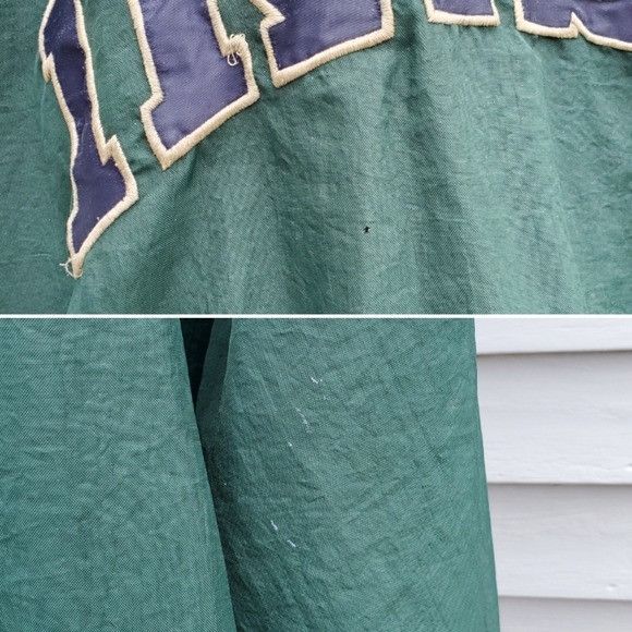 Champion Vintage 90s Champion Notre Dame Collegiate Green Navy Swishy Size US XL / EU 56 / 4 - 6 Thumbnail