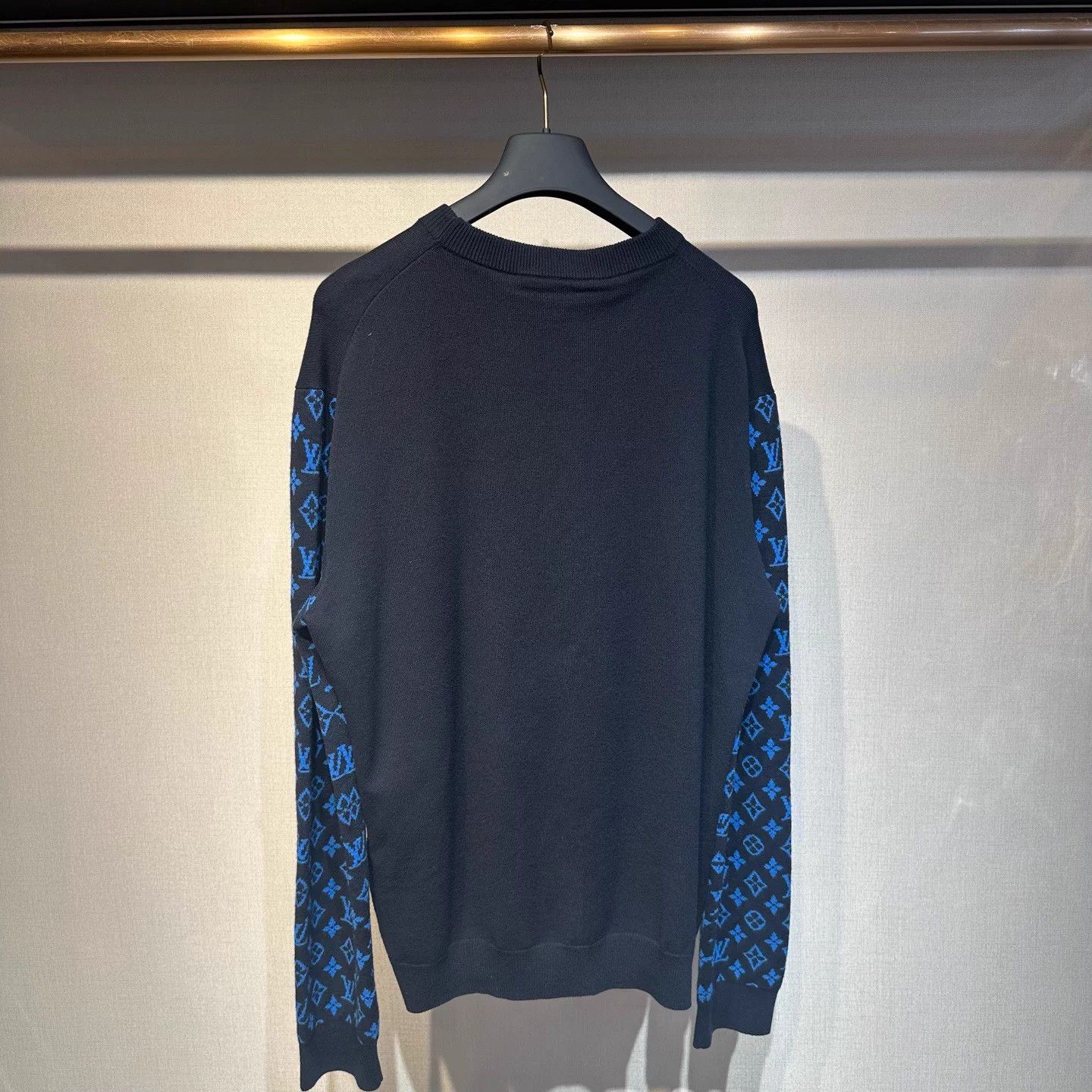 Louis Vuitton LV Monogram black blue cblk crewneck sweater L NWT Size US L / EU 52-54 / 3 - 5 Thumbnail