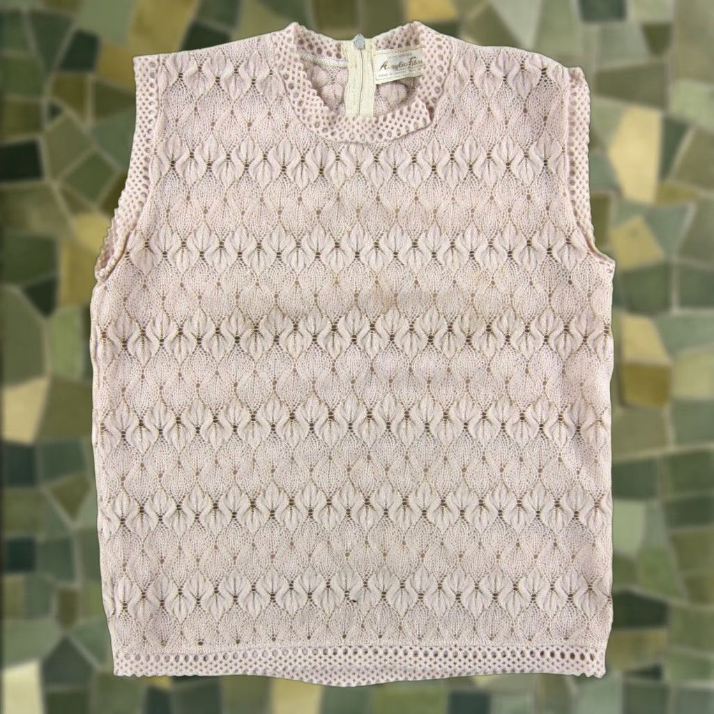 Pinko VTG Acrylic-Fibre Made In Japan Pink Gold Sleeveless Vest Sweater Women Small Size S / US 4 / IT 40 - 1 Thumbnail