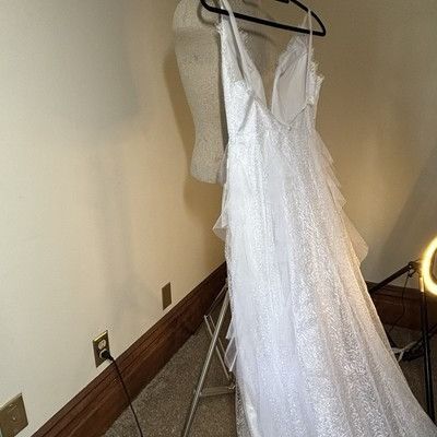 Other A-Line/Princess Tulle Applique V-neck Sleeveless Sweep/Brush Size ONE SIZE - 10 Thumbnail