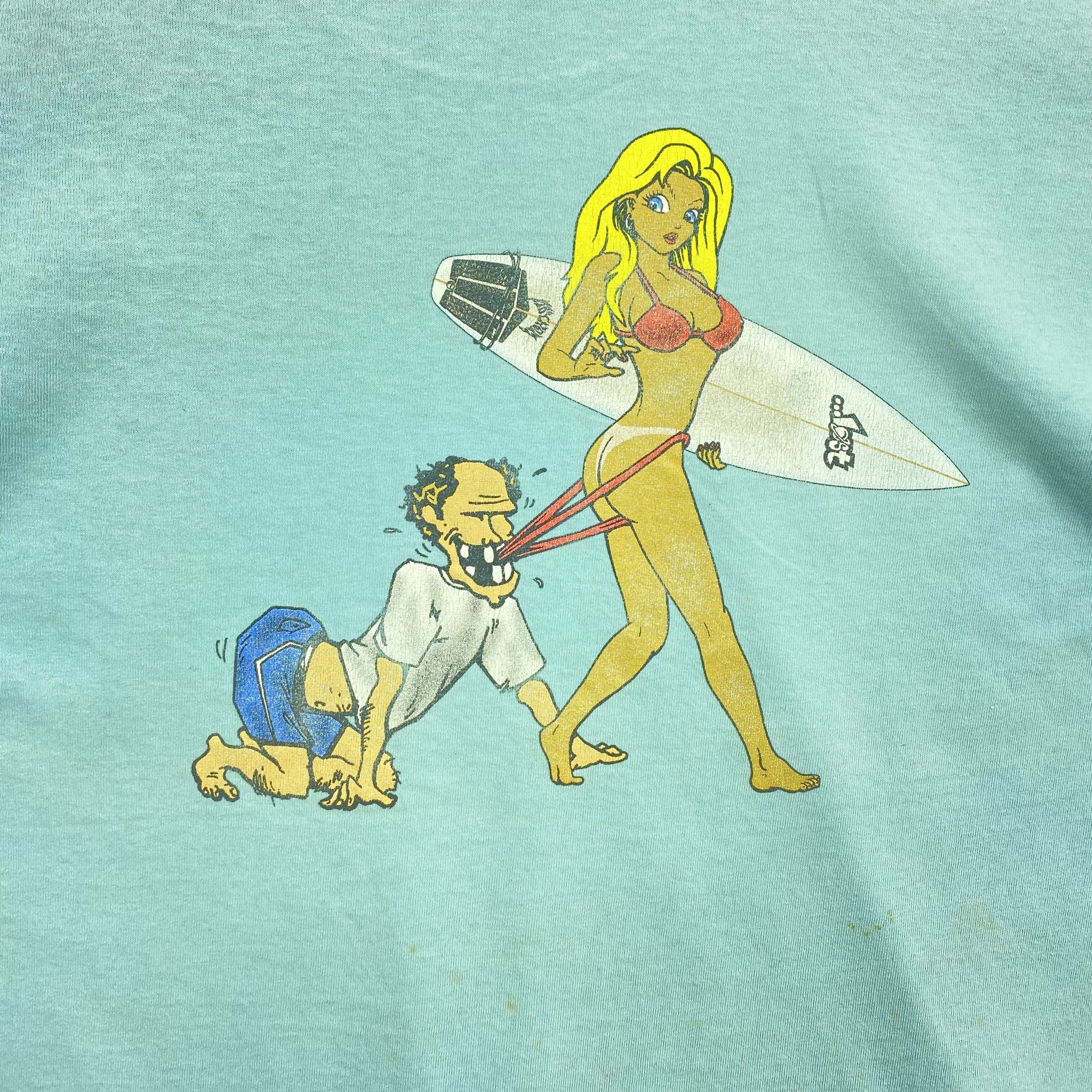 Vintage Vintage 90s Lost Enterprise T-Shirt Surfwear Nude Tee Size US L / EU 52-54 / 3 - 3 Thumbnail