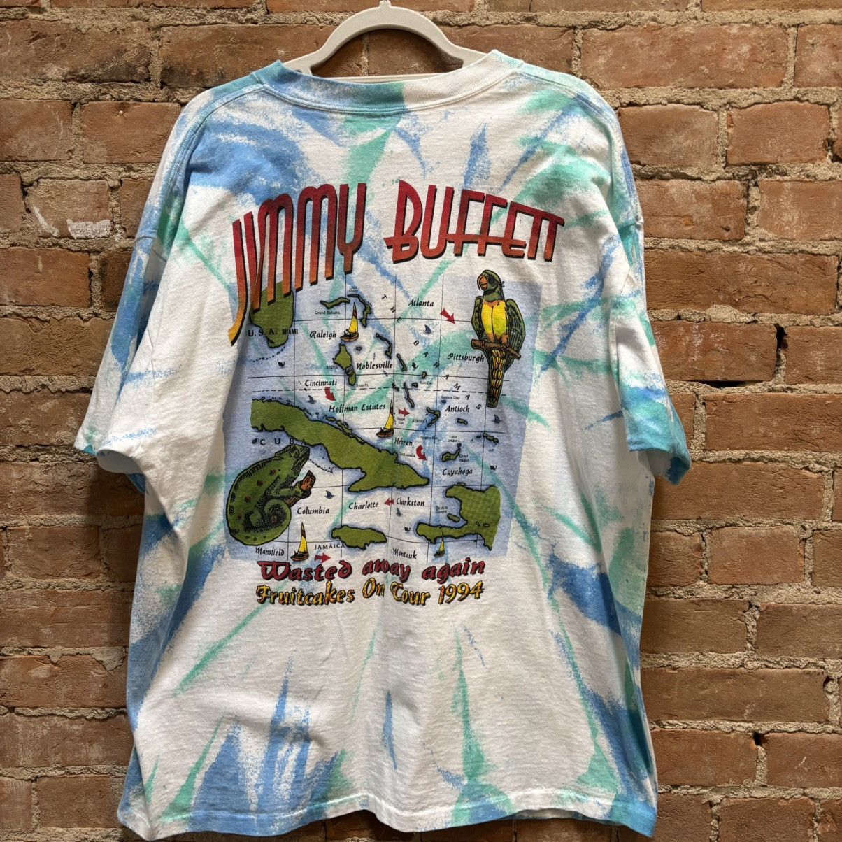 Vintage $150 vintage 1994 Jimmy Buffett Fruitcakes on Tour tour tee Size US XXL / EU 58 / 5 - 4 Thumbnail