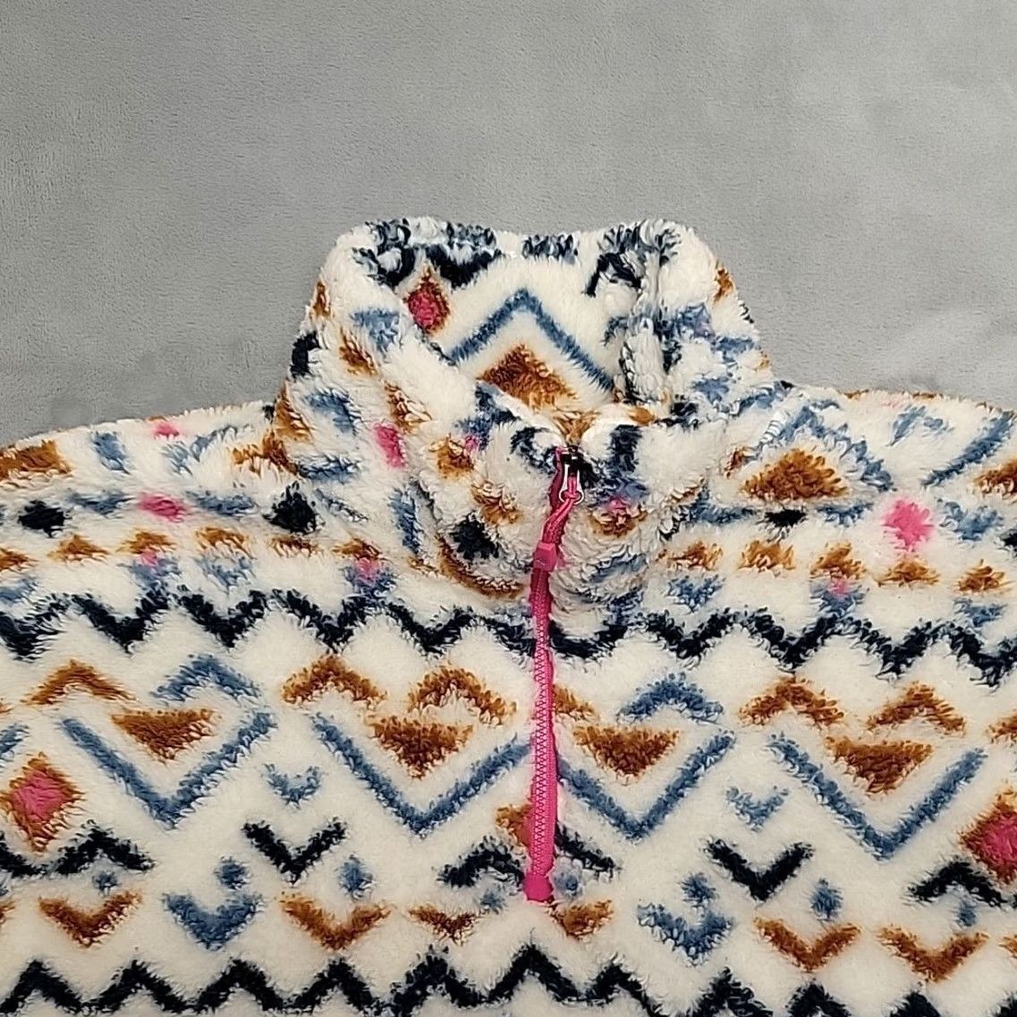 Eddie Bauer Eddie Bauer Jacket Womens XL Deep Pile Aztec Geometric 1/4 Zip Fleece Outdoors Size XL / US 12-14 / IT 48-50 - 3 Thumbnail