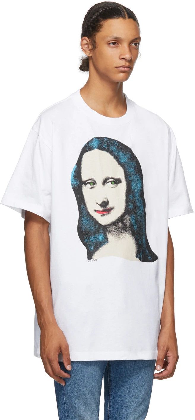 Off-White White Mona Lisa Pivot Oversized T-Shirt Size US M / EU 48-50 / 2 - 3 Thumbnail