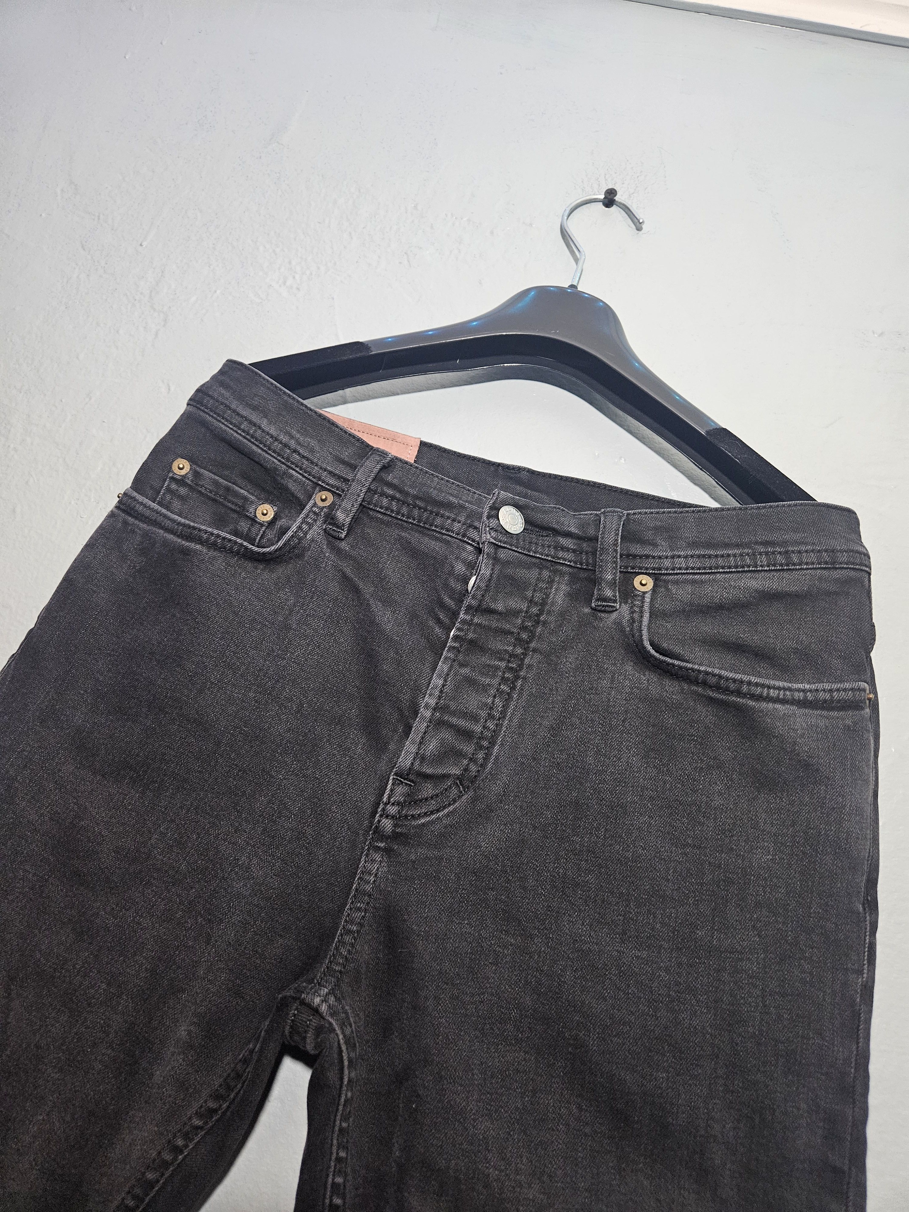 Acne Studios Blå Konst River Used Blk Back Patch Denim Jeans Size US 31 - 2 Thumbnail