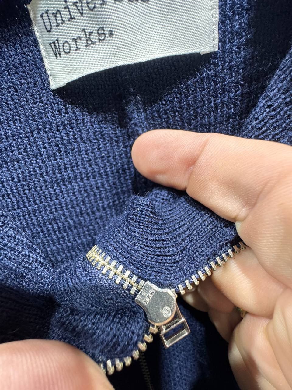 Universal Works Universal Works Zip Knit Cardigan Navy Wool Men’s Sweater Size US S / EU 44-46 / 1 - 8 Thumbnail