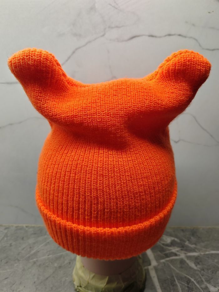 If Six Was Nine Vintage Unknown Bunny Devil Horn Beanie Snowcap Hat Size ONE SIZE - 5 Thumbnail