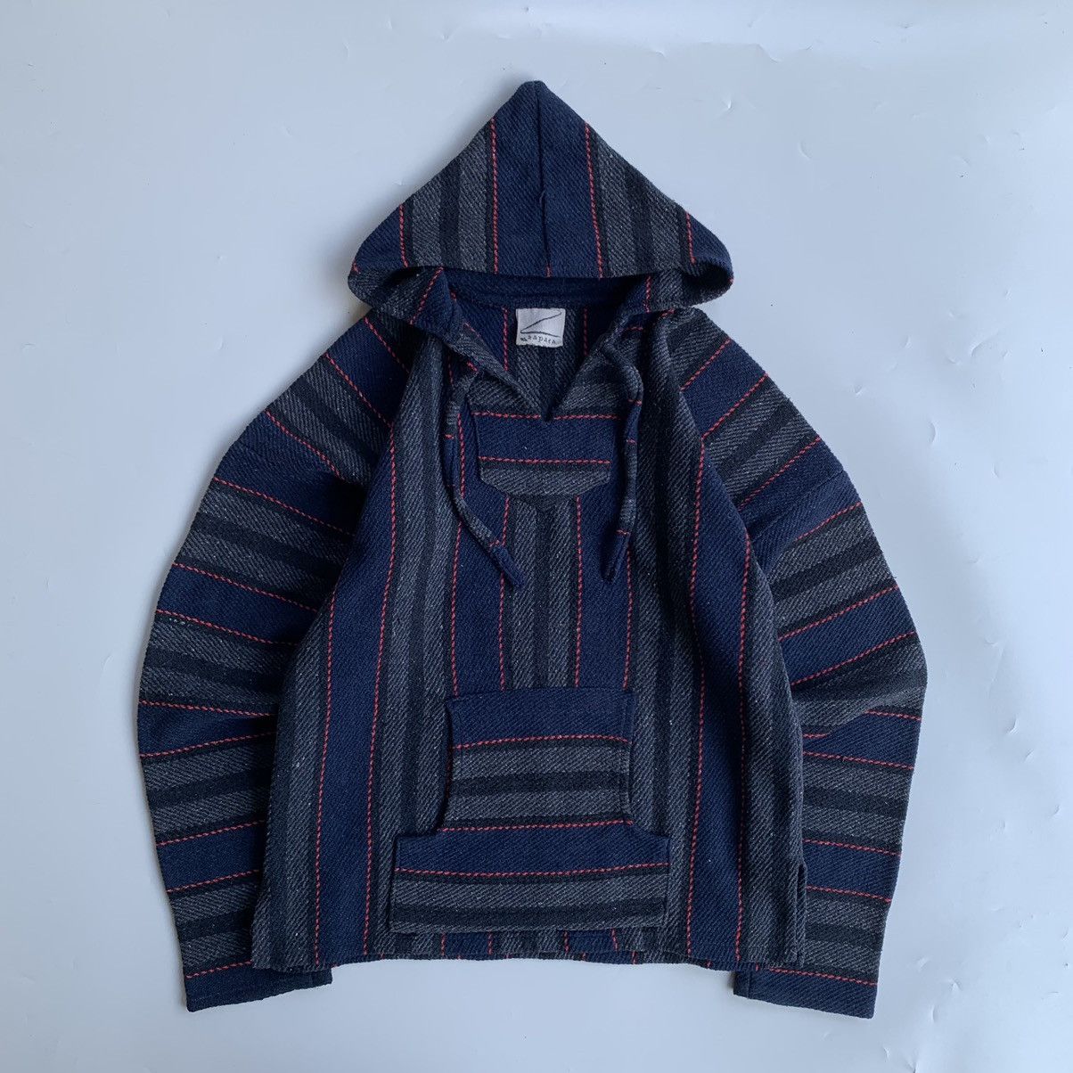 Knitwear vintage 80s mexican baja hoodie by Zapata