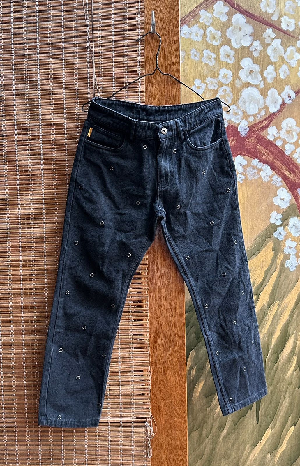 Pleasures Pleasures Village Rivet Denim Pants Black Size US 30 / EU 46 - 2 Thumbnail