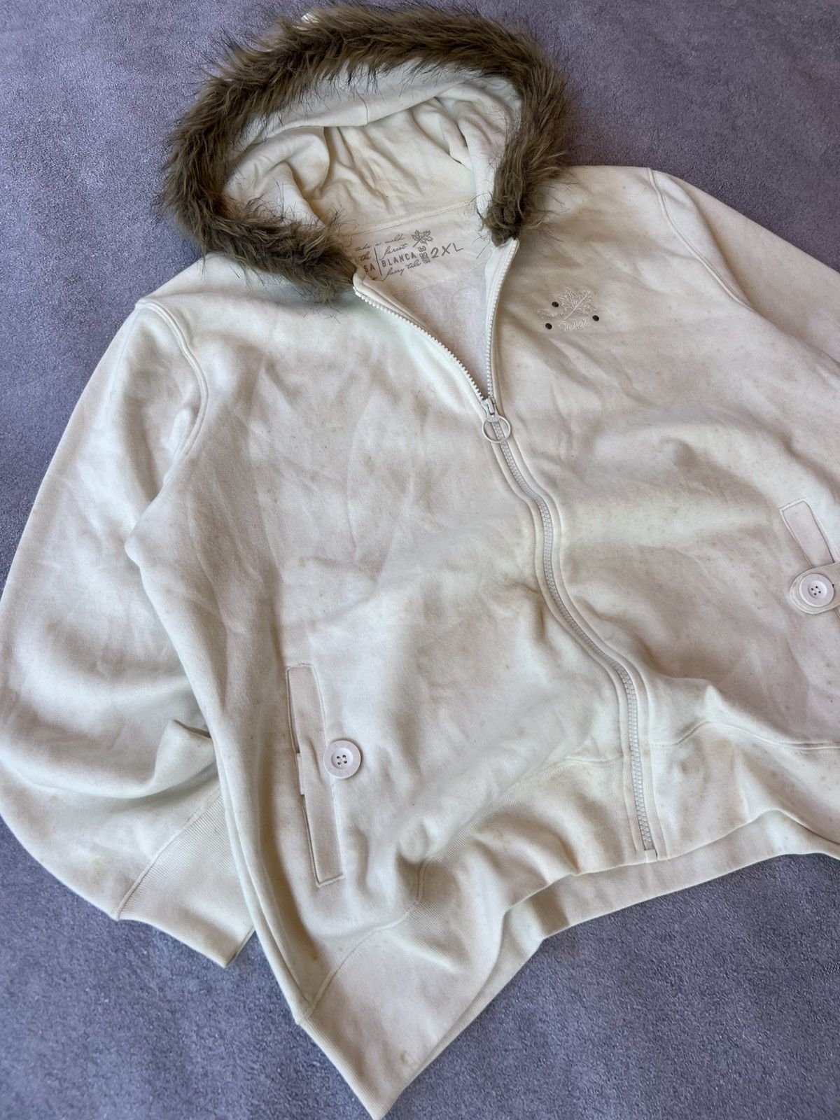 Hysteric Glamour VTG Japanese Rick Owens Style Fur Mohair White Jacket 90s Size M / US 6-8 / IT 42-44 - 3 Thumbnail