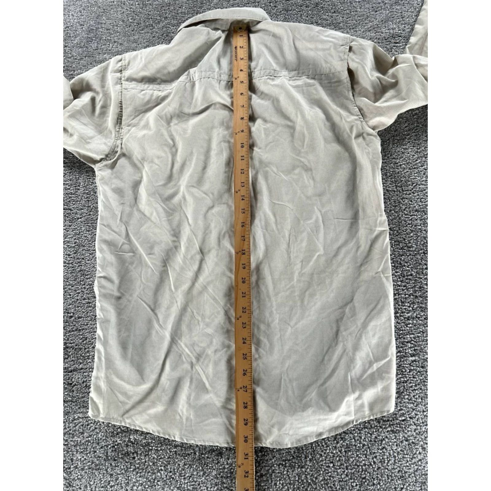ExOfficio Ex Fficio Shirt Mens Medium Beige Button Up Shirt Size US M / EU 48-50 / 2 - 7 Thumbnail