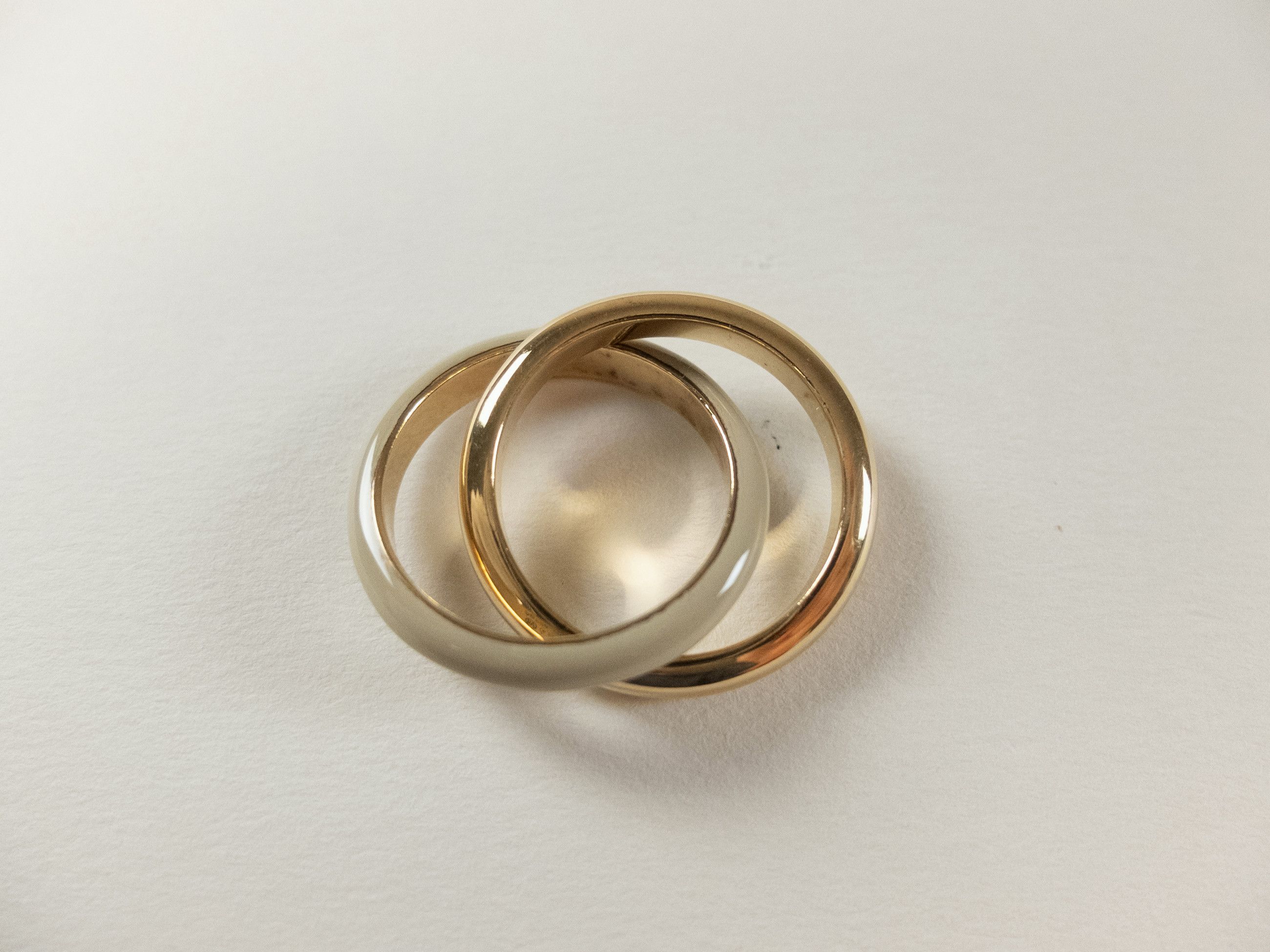 Bottega Veneta BOTTEGA VENETA gold & beige round silver double ring 21 q Size ONE SIZE - 1 Thumbnail