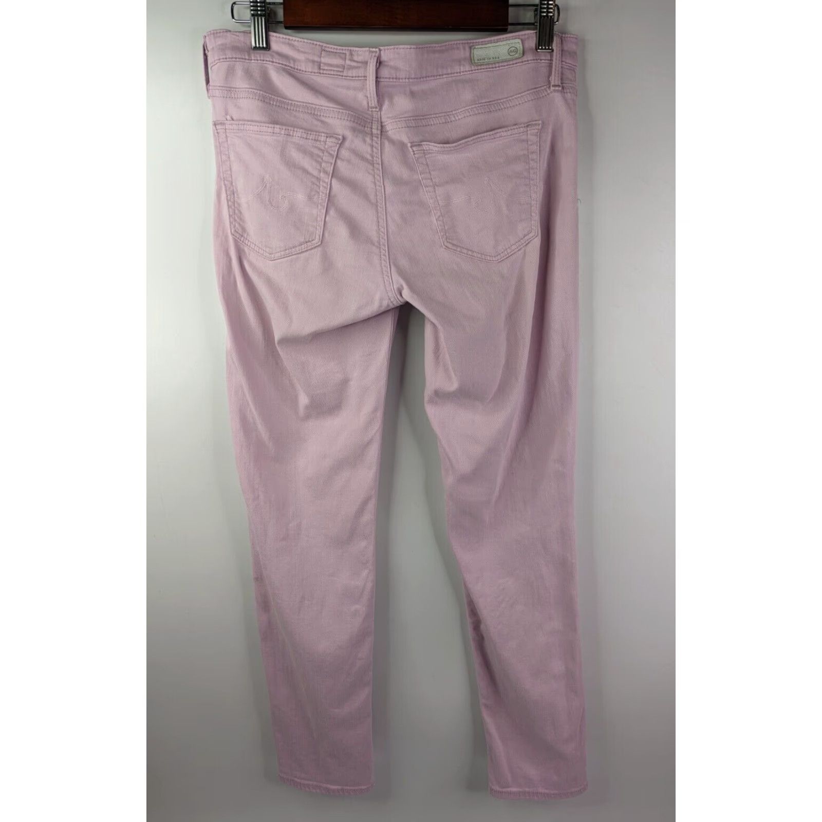 Denime VINTAGE AG Adriano Goldschmied Stevie Pink Denim Jeans Slim Straight 28R Womens Size ONE SIZE - 4 Thumbnail