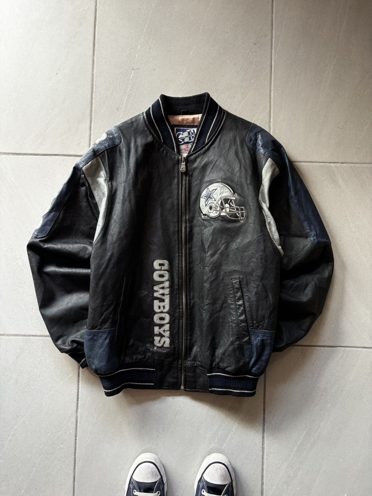 NFL Vintage 90's NFL Cowboys Leather Jacket Size US M / EU 48-50 / 2 - 1 Thumbnail