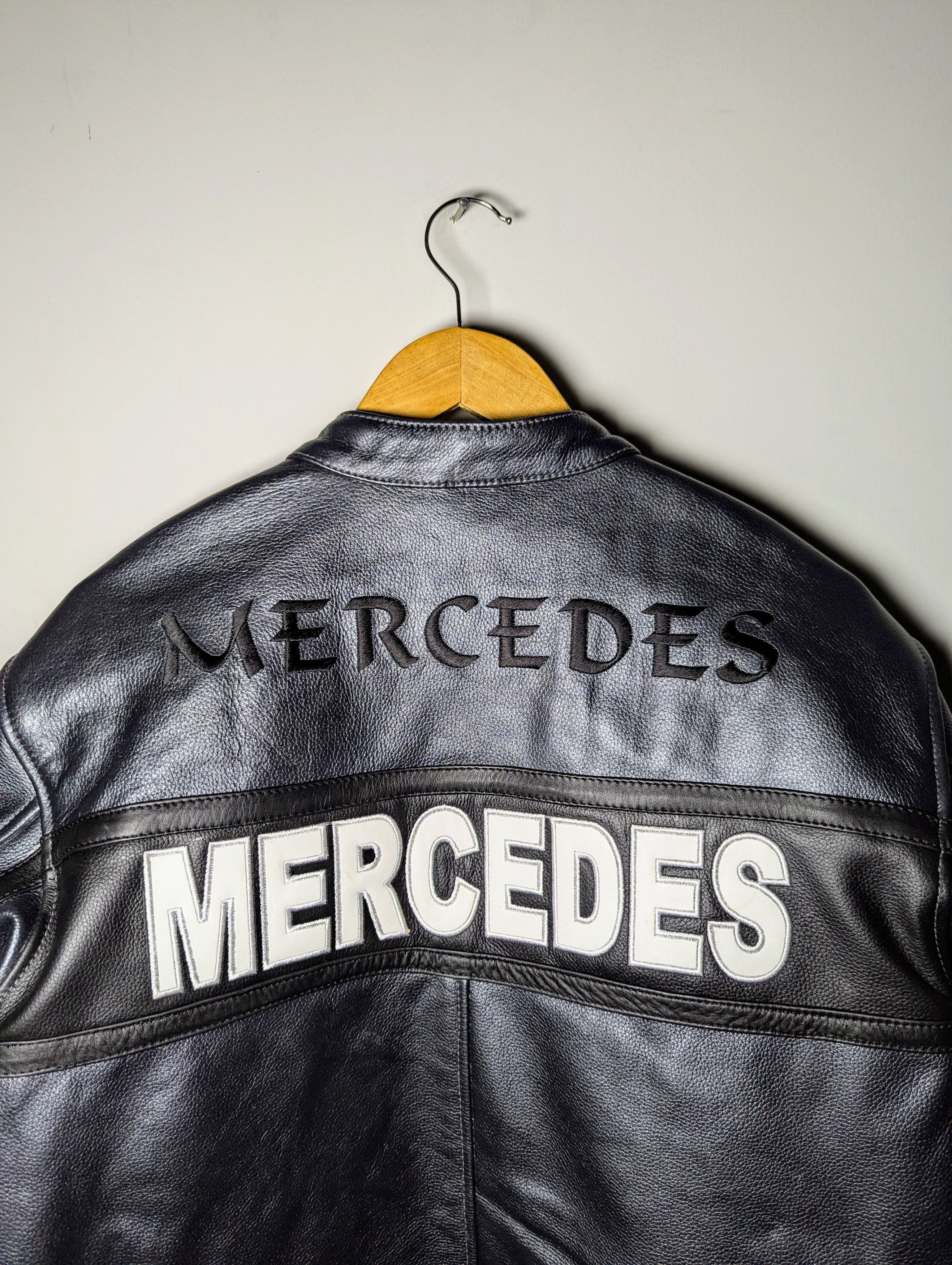 Other 🔥 Mercedes 🔥 Benz LEATHER JACKET RARE OUTERWEAR Size L / US 10 / IT 46 - 9 Thumbnail