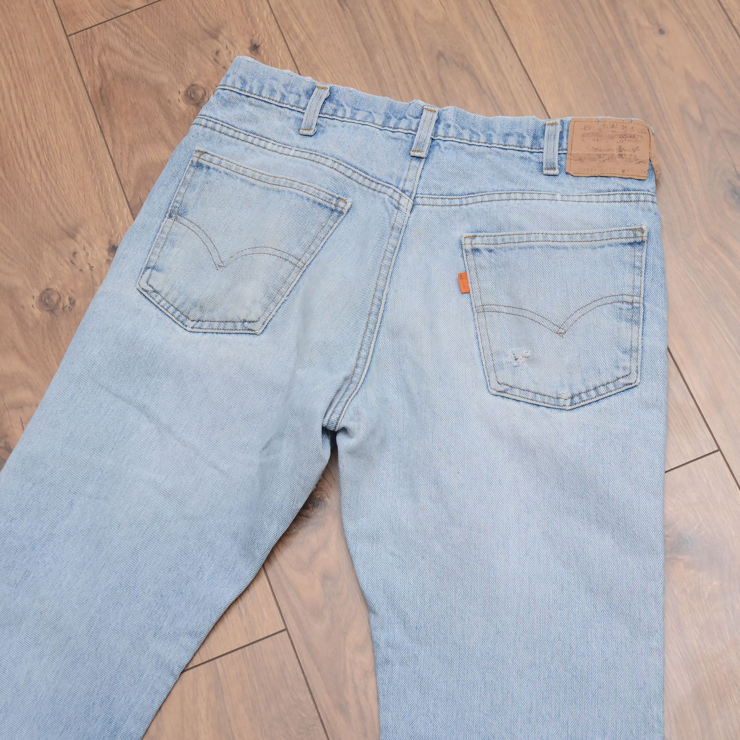 Levi's Vintage Clothing Vintage Rare Levi’s Jeans Blue Thrashed Orange Tab W34 L30 Size US 34 / EU 50 - 7 Thumbnail