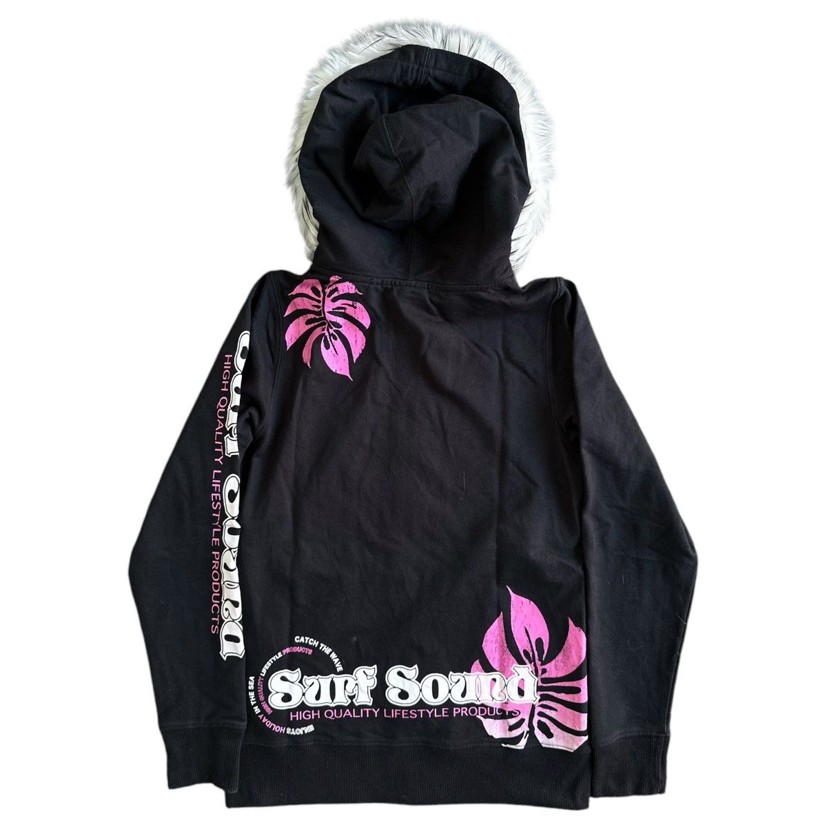 Hysteric Glamour VINTAGE SURF SOUND TURTLE POEM Fur Zip HOODIE LGB STYLE Size S / US 4 / IT 40 - 2 Thumbnail