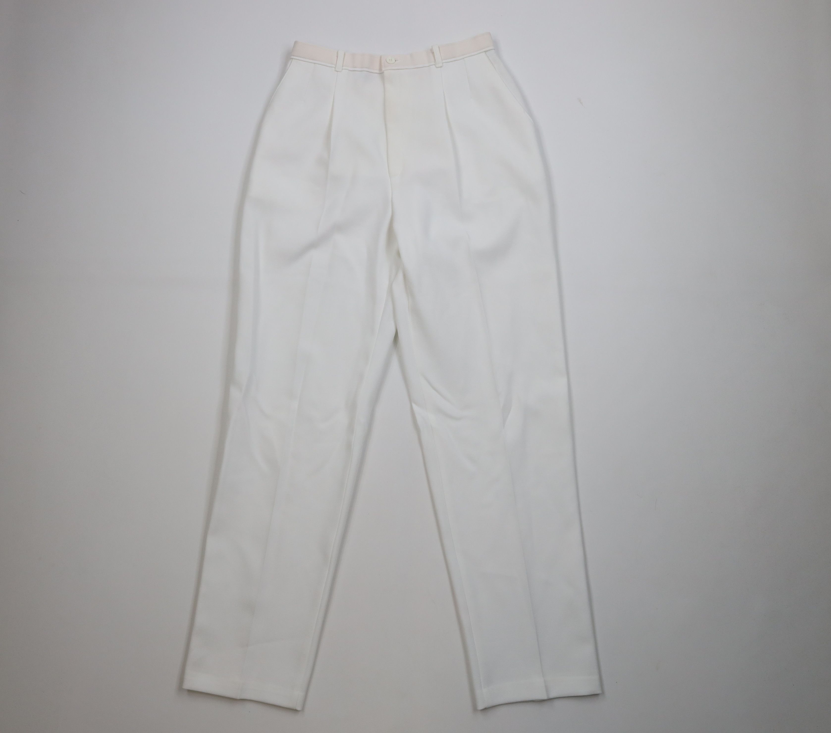 Levi's Vintage 70s 80s Levis Fit Pleated Knit Chino Pants White USA Size 28" / US 6 / IT 42 - 1 Thumbnail
