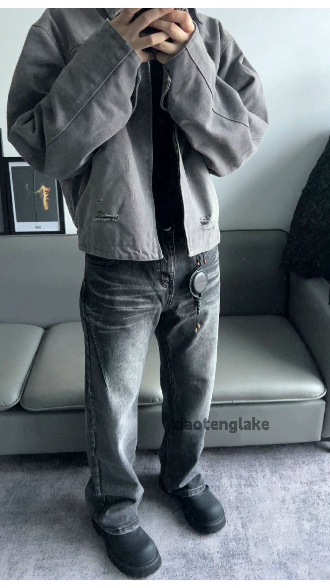 Jean × Vintage washed faded cleanfit yuppie loose baggy jeans Size US 32 / EU 48 - 3 Thumbnail