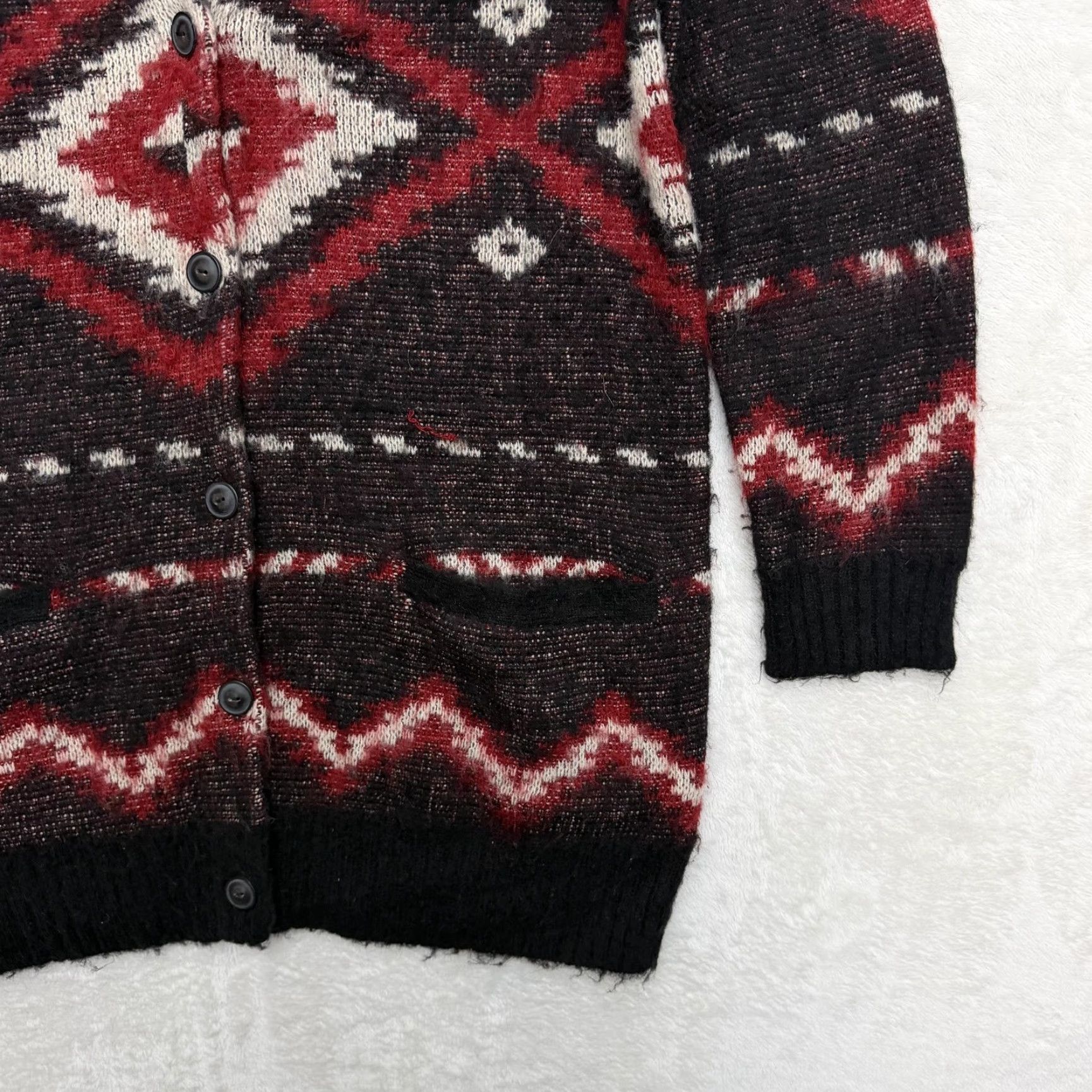 Vintage VINTAGE Denim & Supply Ralph Lauren Cardigan Sweater Womens Large Black Aztec Western Size L / US 10 / IT 46 - 4 Thumbnail
