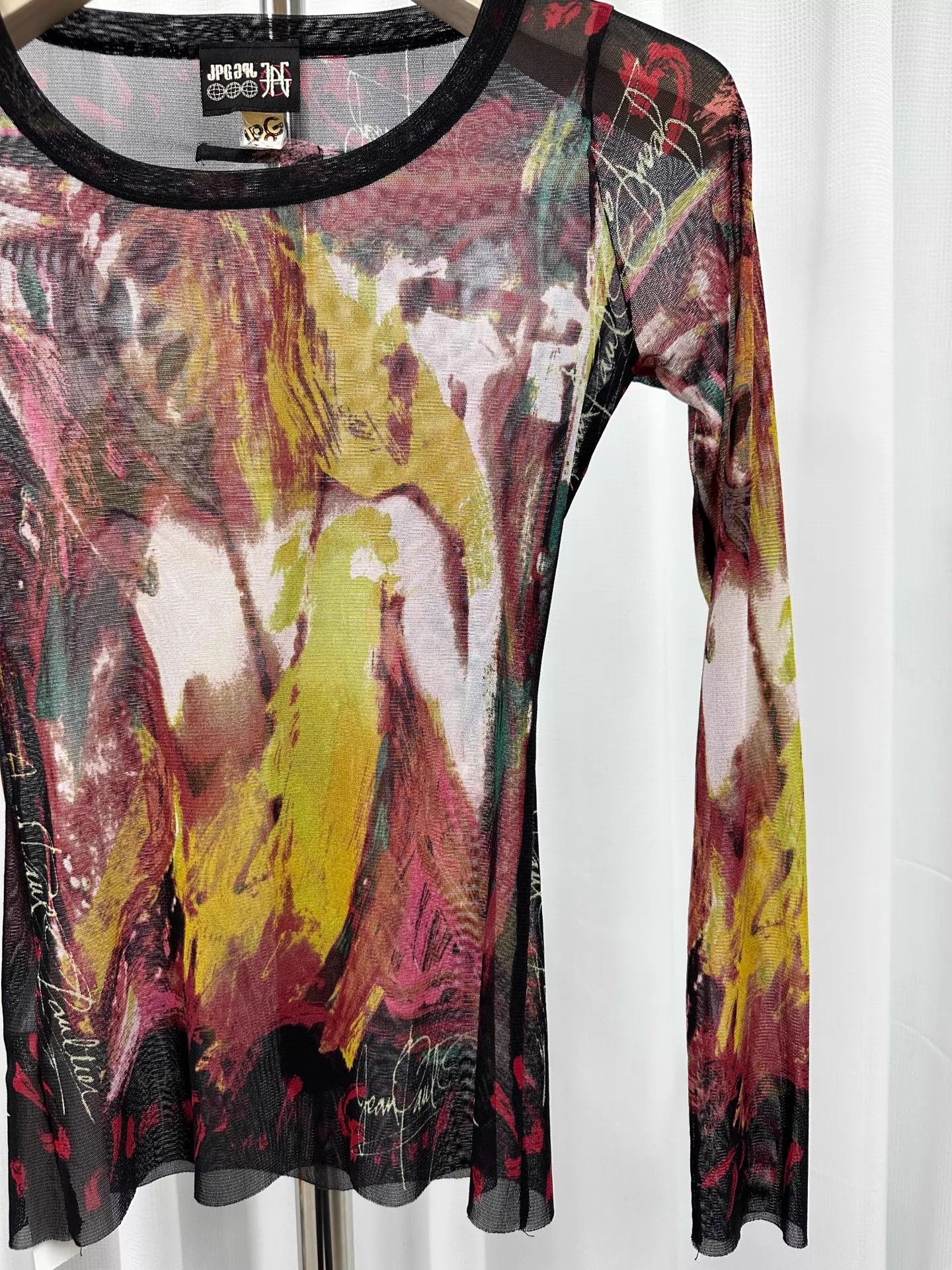 Jean Paul Gaultier Jean Paul Gaultier Rare Psychedelic Mesh LS Tee (OS) Size ONE SIZE - 3 Thumbnail