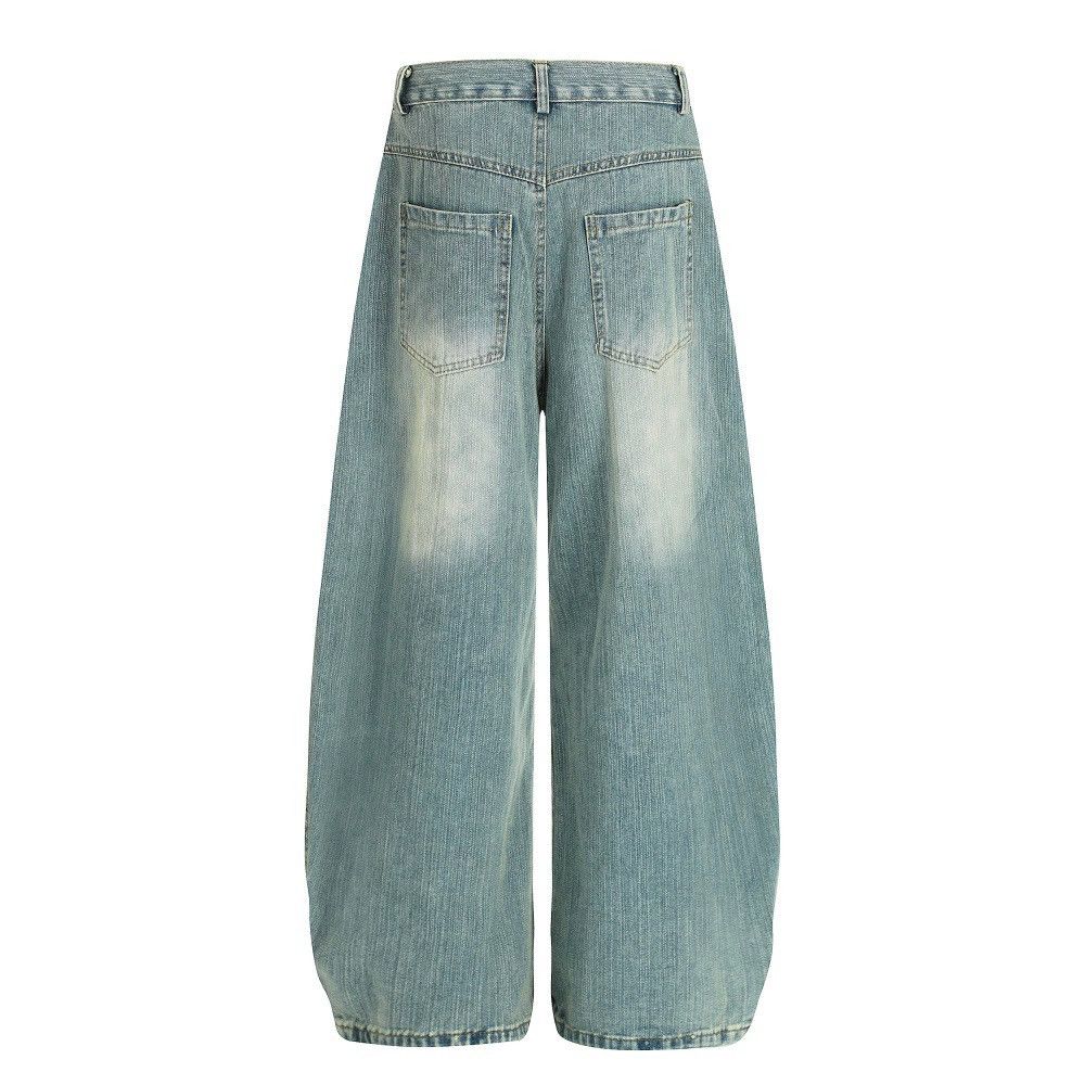 Jean Men's ink-splashed wide-leg scimitar jeans Size US 32 / EU 48 - 2 Thumbnail