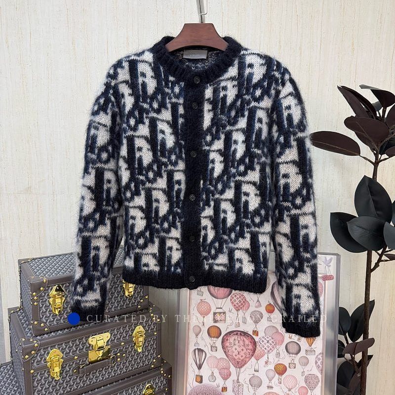 Dior Multi-Colored Mohair Cardigan in Size XL Size US XL / EU 56 / 4 - 1 Thumbnail