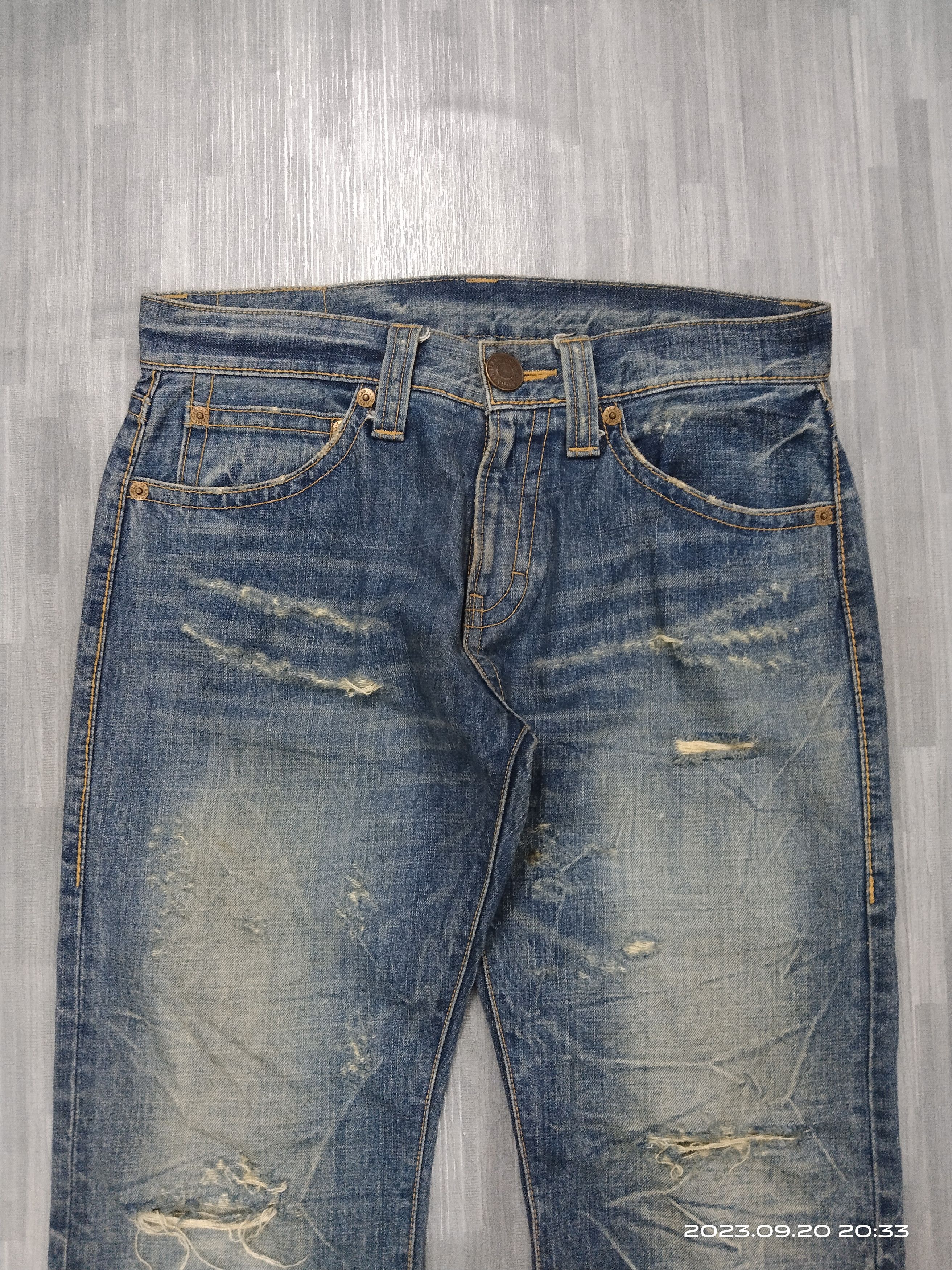 Japanese Brand SICK RIPED CO&LU DENIM PANTS Size US 31 - 4 Thumbnail