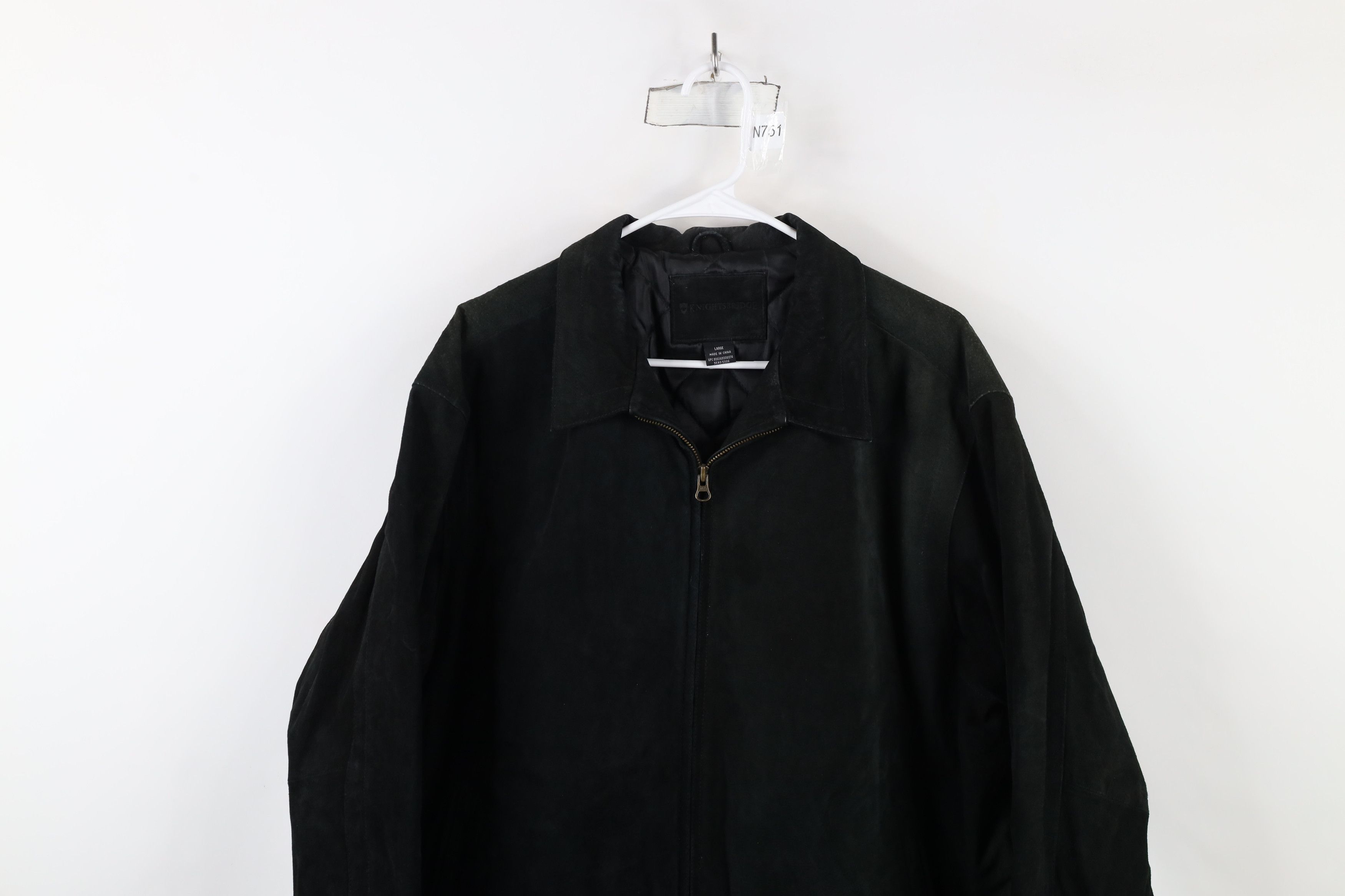 Vintage Vintage 90s Streetwear Faded Quilted Suede Leather Jacket Size US L / EU 52-54 / 3 - 2 Thumbnail