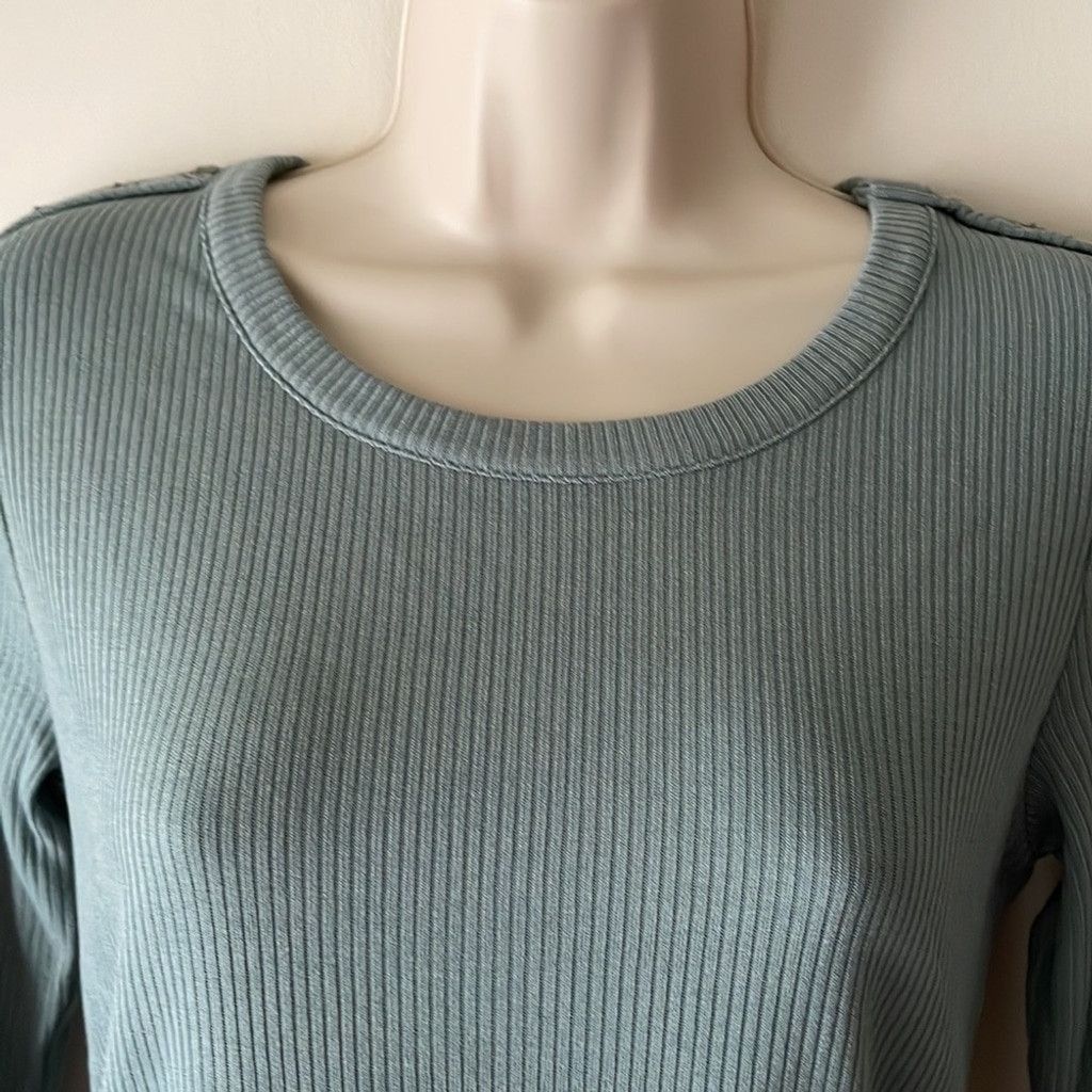Chaser Brand Chaser Ribbed Thermal Tunic Scoop Gray Blue Neck Size Small Size S / US 4 / IT 40 - 10 Thumbnail