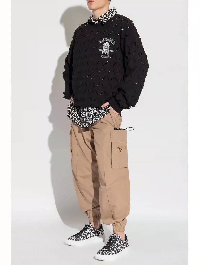 Versace Versace Openwork design men's sweatshirt Size US S / EU 44-46 / 1 - 2 Thumbnail