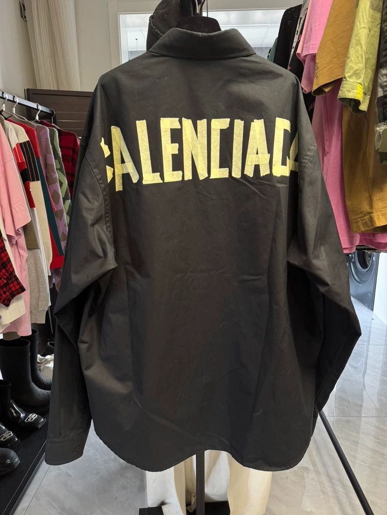 Balenciaga Balenciaga Letter Logo Oversized Shirt Jacket-2506 Size US M / EU 48-50 / 2 - 1 Thumbnail