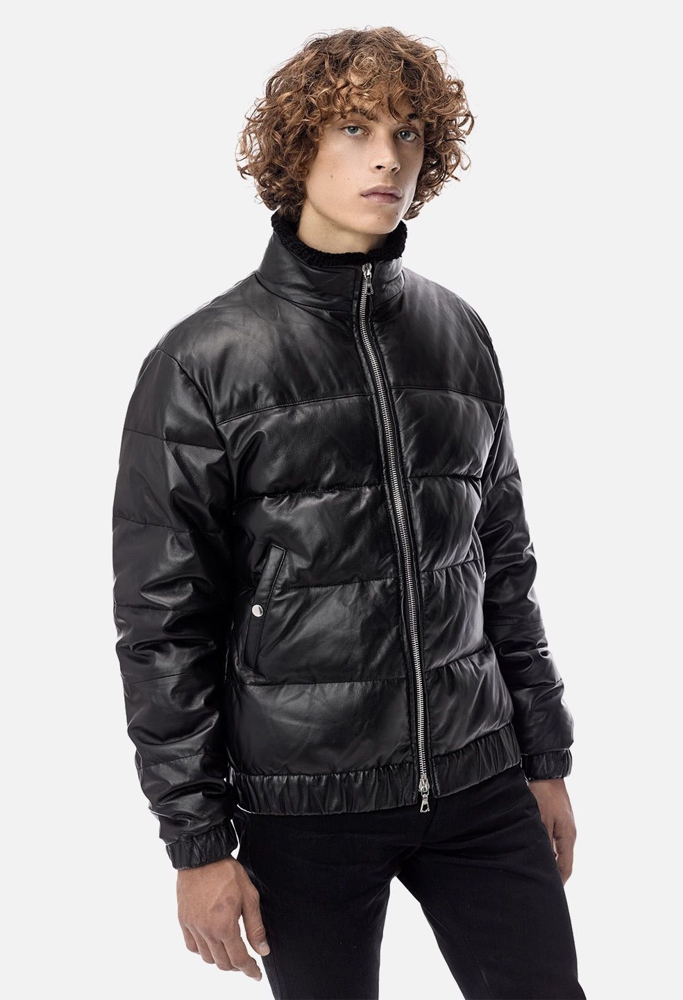John Elliott John Elliott Leather Down Bomber Jacket / Black / 3 / Large Size US L / EU 52-54 / 3 - 3 Thumbnail