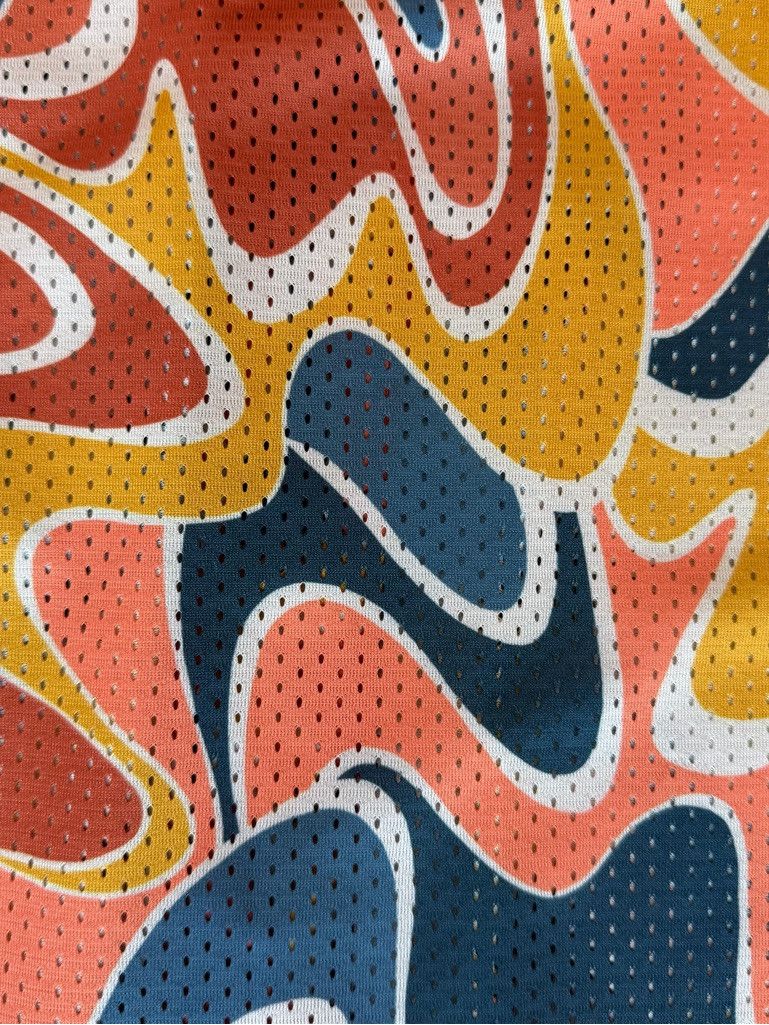 Topman Topman airtex swirl print shirt in orange and blue Size US S / EU 44-46 / 1 - 5 Thumbnail