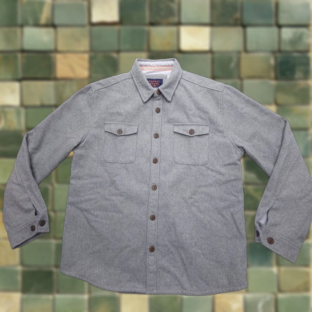 Vintage The Normal Brand Senior Wool Blend Shirt Jac Mens Large Gray Lined Shacket Size US L / EU 52-54 / 3 - 1 Thumbnail