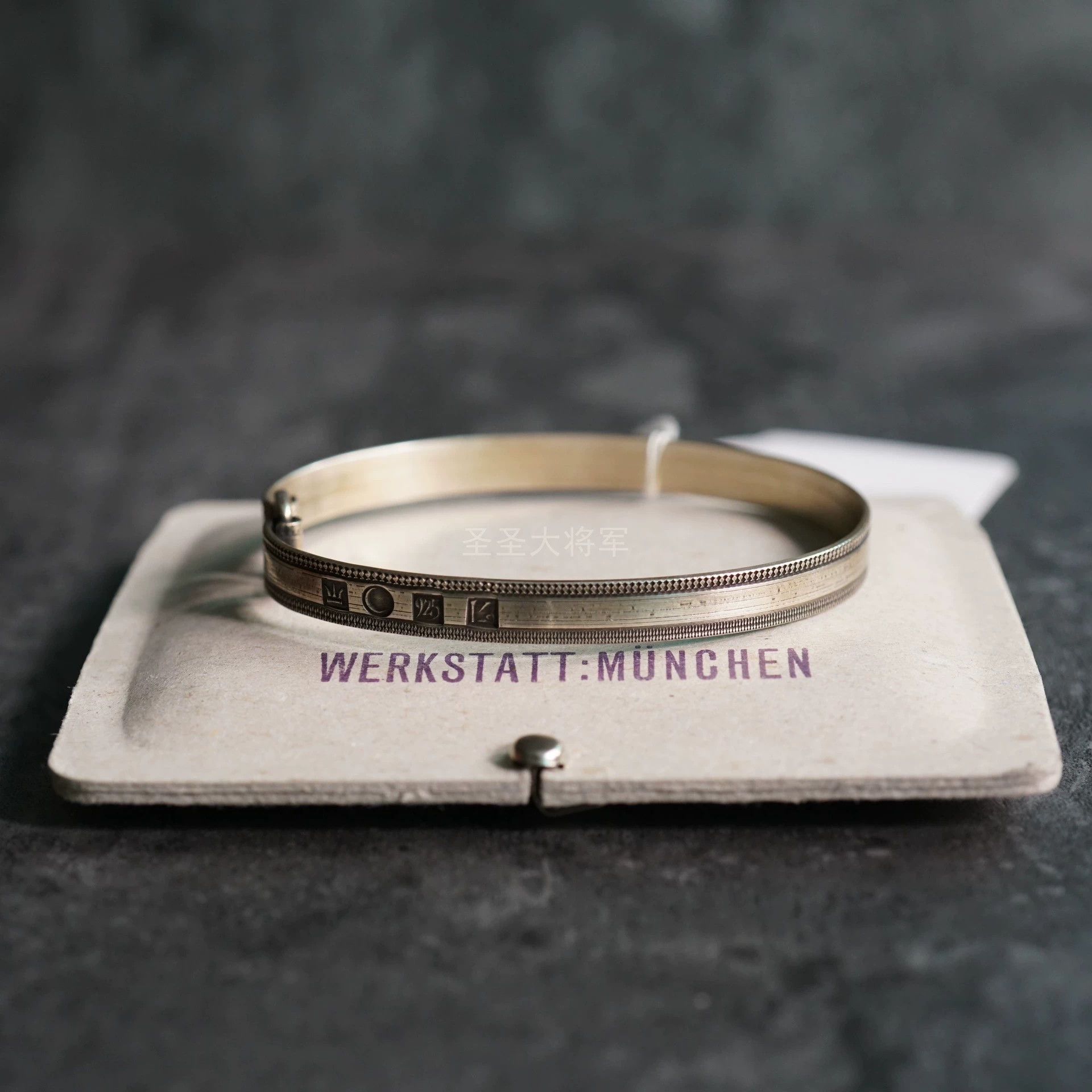 Werkstatt Munchen Werkstatt Munchen Flat Hammered S & L Logo Bracelet Size ONE SIZE - 2 Thumbnail