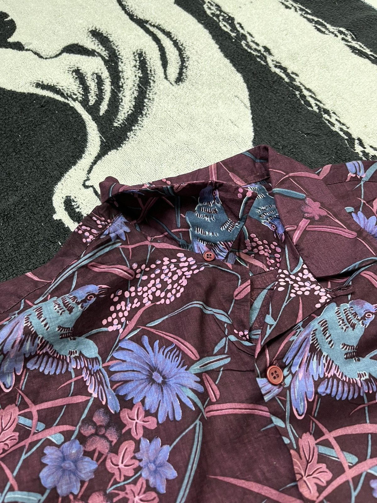 If Six Was Nine Roisemou free bird pattern loop collar shirt Size US M / EU 48-50 / 2 - 8 Thumbnail