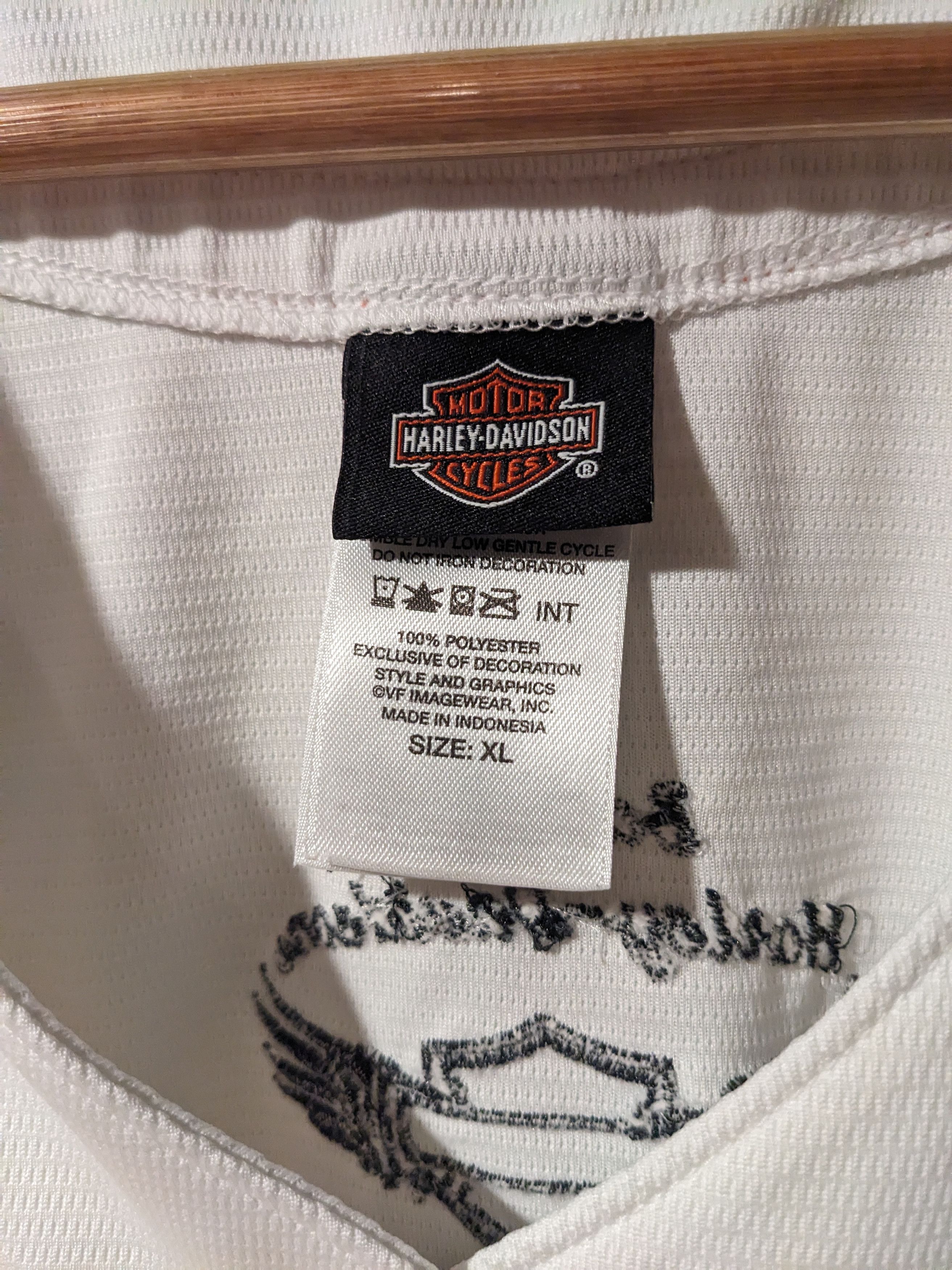 Harley Davidson × Vintage Vintage Y2K Harley Davidson Womans X-Large Baseball Jersey Size XL / US 12-14 / IT 48-50 - 3 Thumbnail