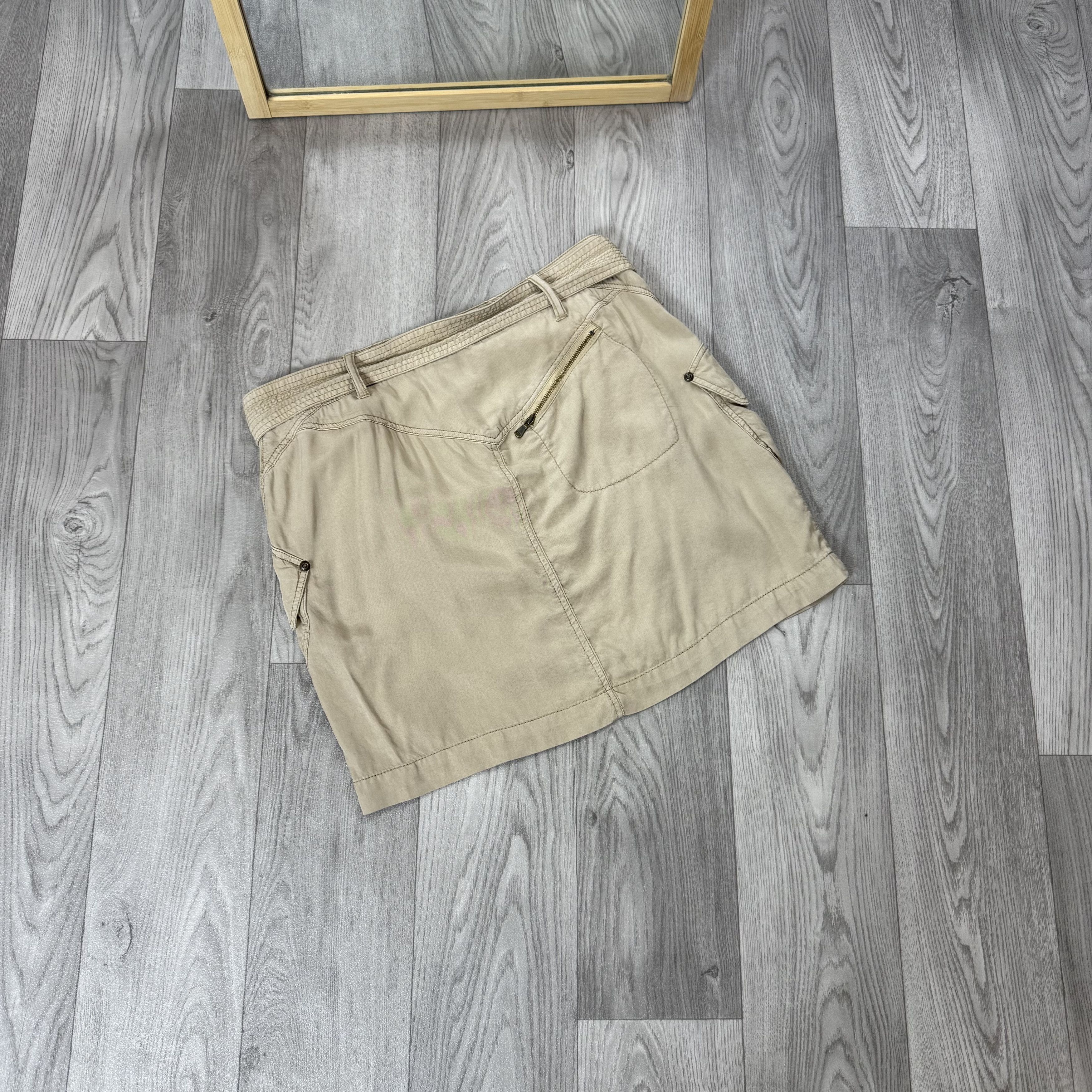 Vintage Vintage Y2K Cargo Pockets Beige Women's Midi Skirt Size 28" / US 6 / IT 42 - 8 Thumbnail