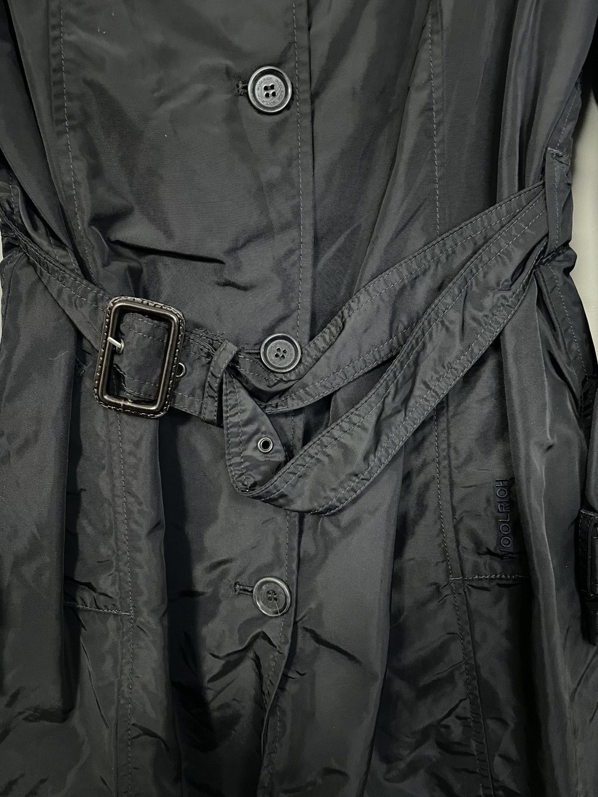 Woolrich Woolen Mills Black woolrich trench raincoat coat L Size L / US 10 / IT 46 - 2 Thumbnail