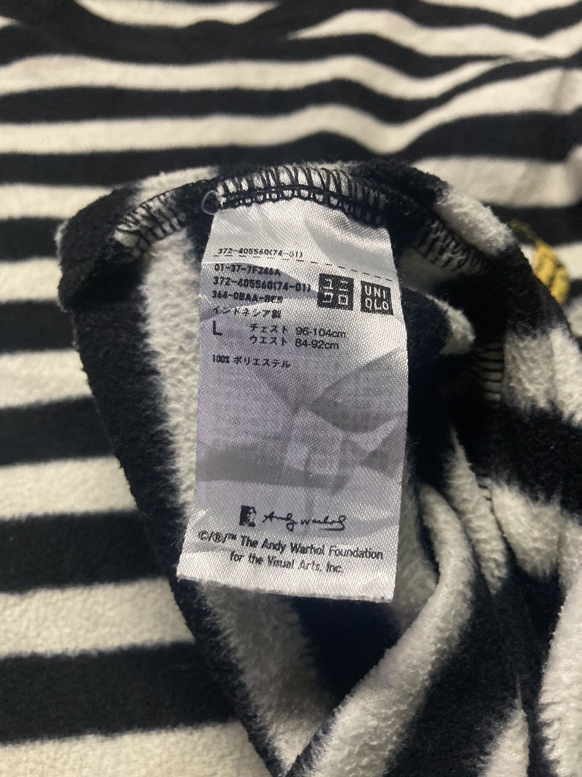 Andy Warhol × Uniqlo Andy Warhol x Uniqlo Banana Fleece Striped Tee Size US L / EU 52-54 / 3 - 5 Thumbnail