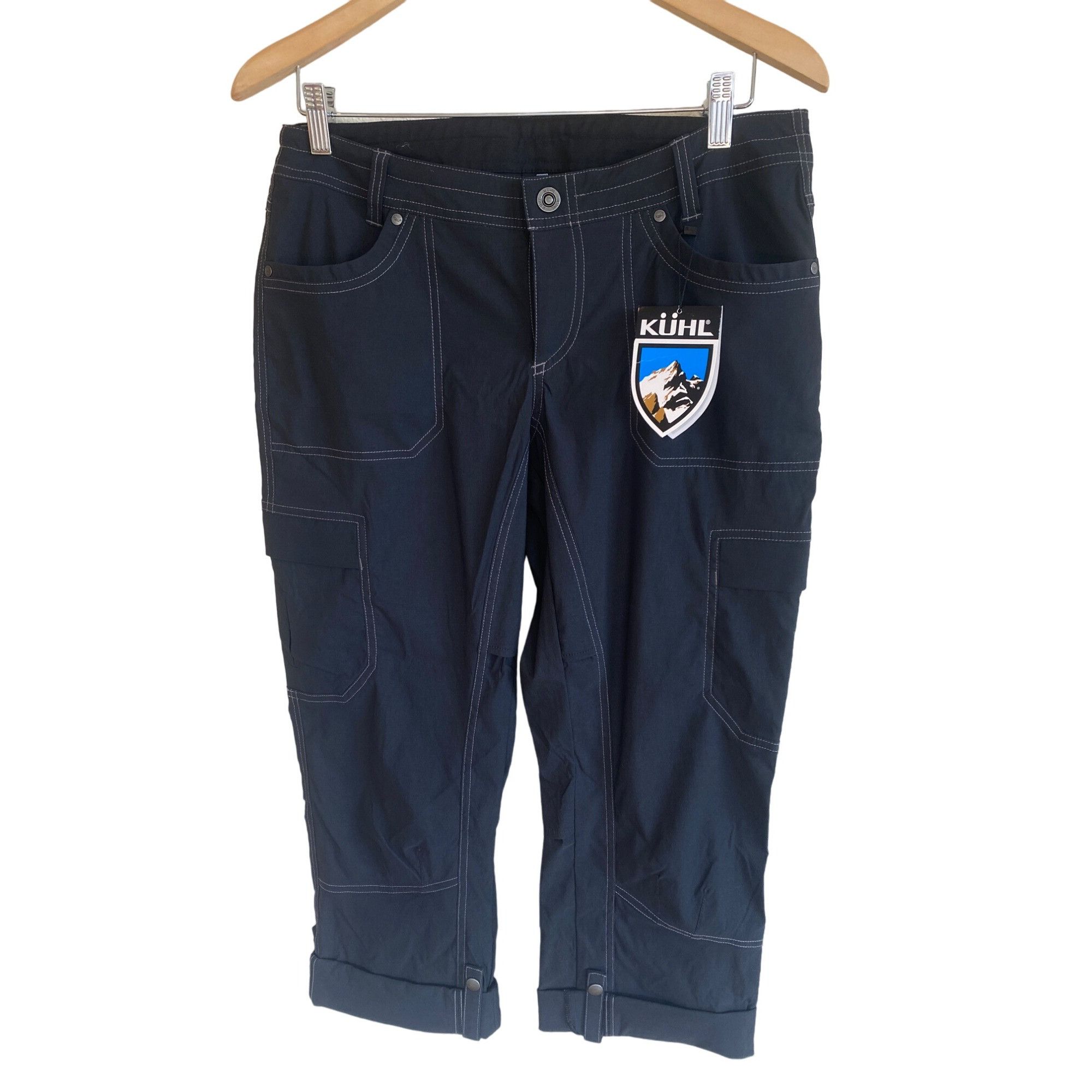 Kuhl NWT Kuhl Kliffside Air Cargo Pants Women's 10 Black Cargo Ve Size 32" / US 10 / IT 46 - 1 Thumbnail