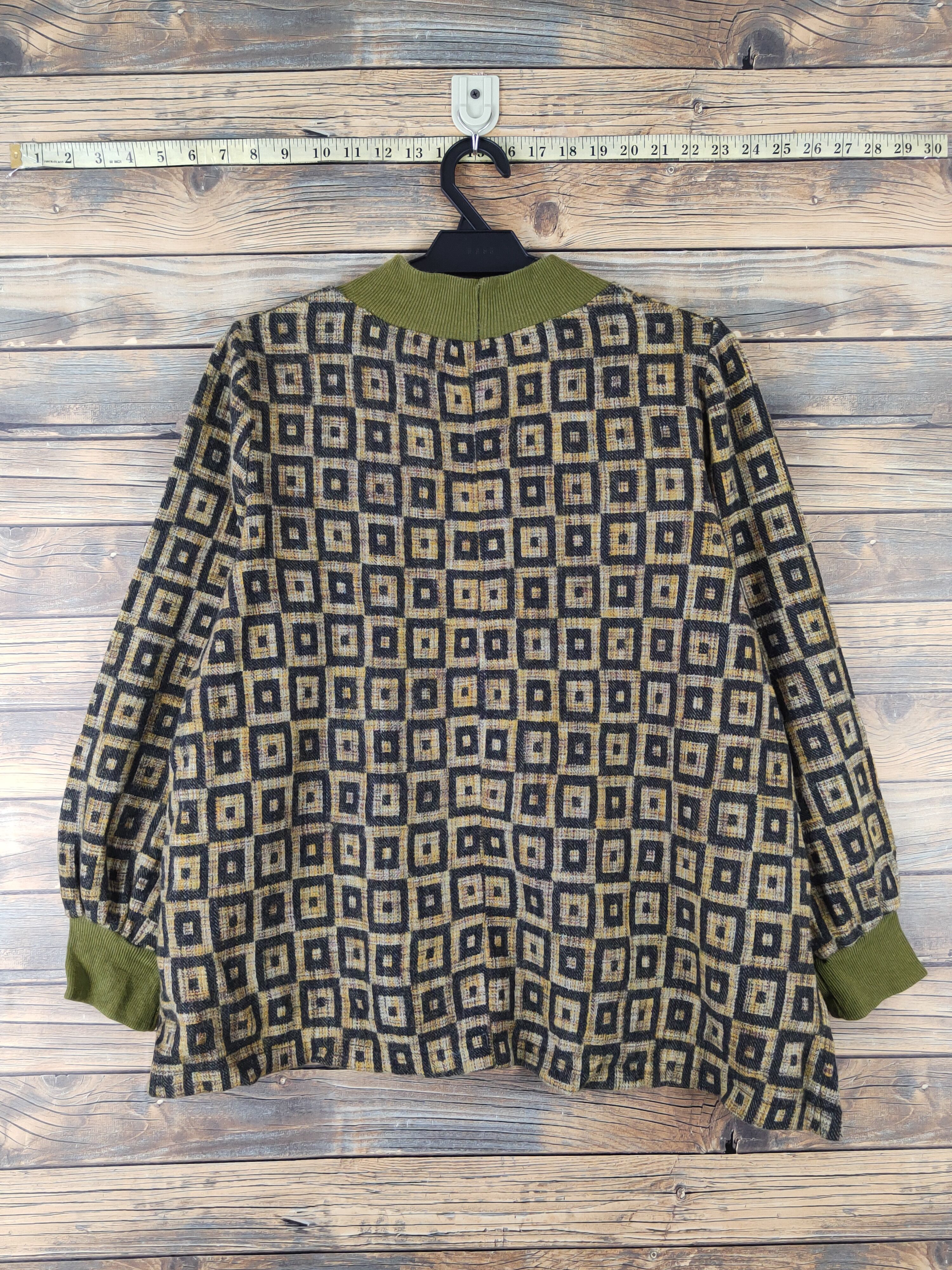 Homespun Knitwear × Japanese Brand × Vintage Japanese Brand Olive Knitwear Blouses #W1539 Size M / US 6-8 / IT 42-44 - 7 Thumbnail