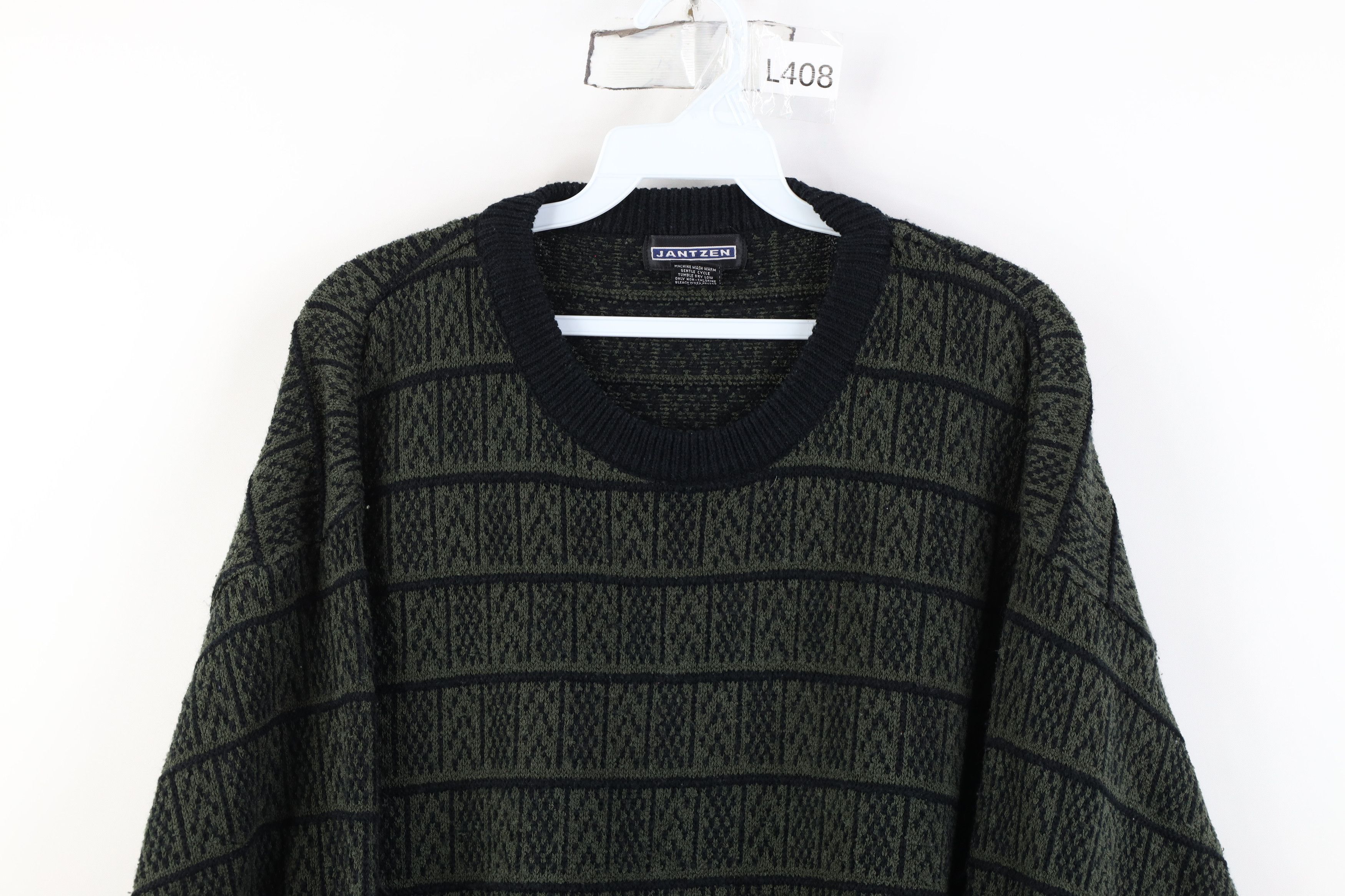 Vintage Vintage 90s Streetwear Checkered Knit Crewneck Sweater Size US XL / EU 56 / 4 - 2 Thumbnail