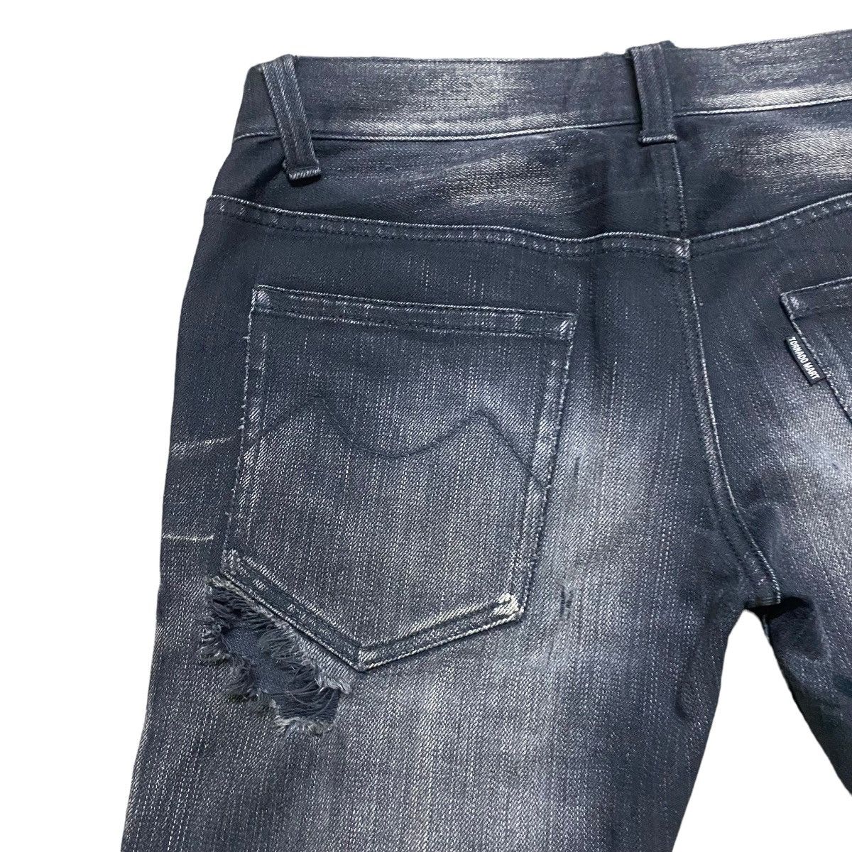 Tornado Mart Tornado Mart Clawmark Black Denim Cropped Jeans Distressed Size US 30 / EU 46 - 10 Thumbnail