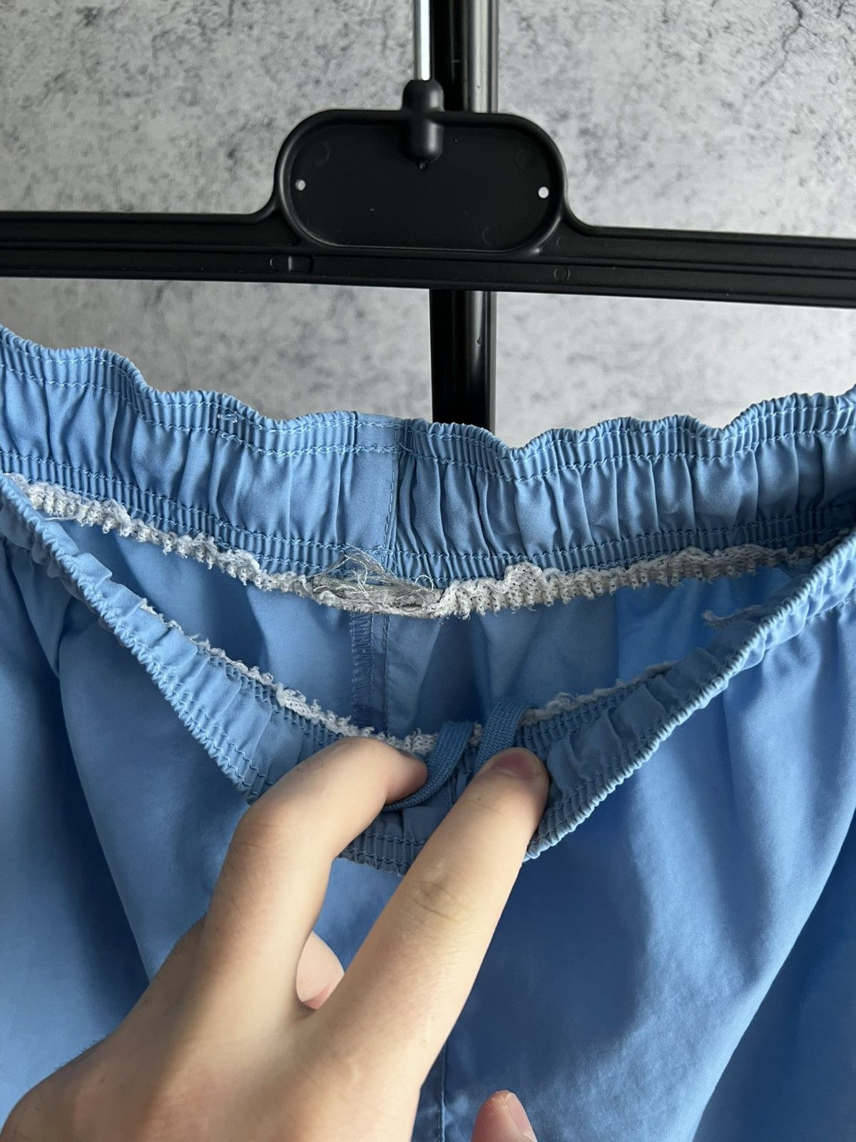 Nike Vintage Nike Nylon Shorts 2000s Mini Swoosh Blue Sportswear Size US 34 / EU 50 - 3 Thumbnail