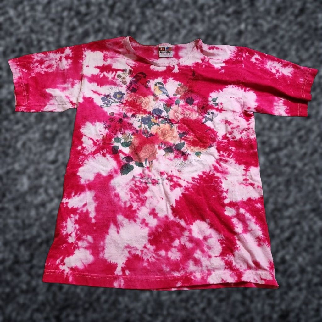 Vintage VINTAGE Bayside T-Shirt Womens M Rose Test Garden Tie Dye Short Sleeve Pink 100% Cotton Portland Oregon Mens Womens Girls Boys Size M / US 6-8 / IT 42-44 - 1 Thumbnail